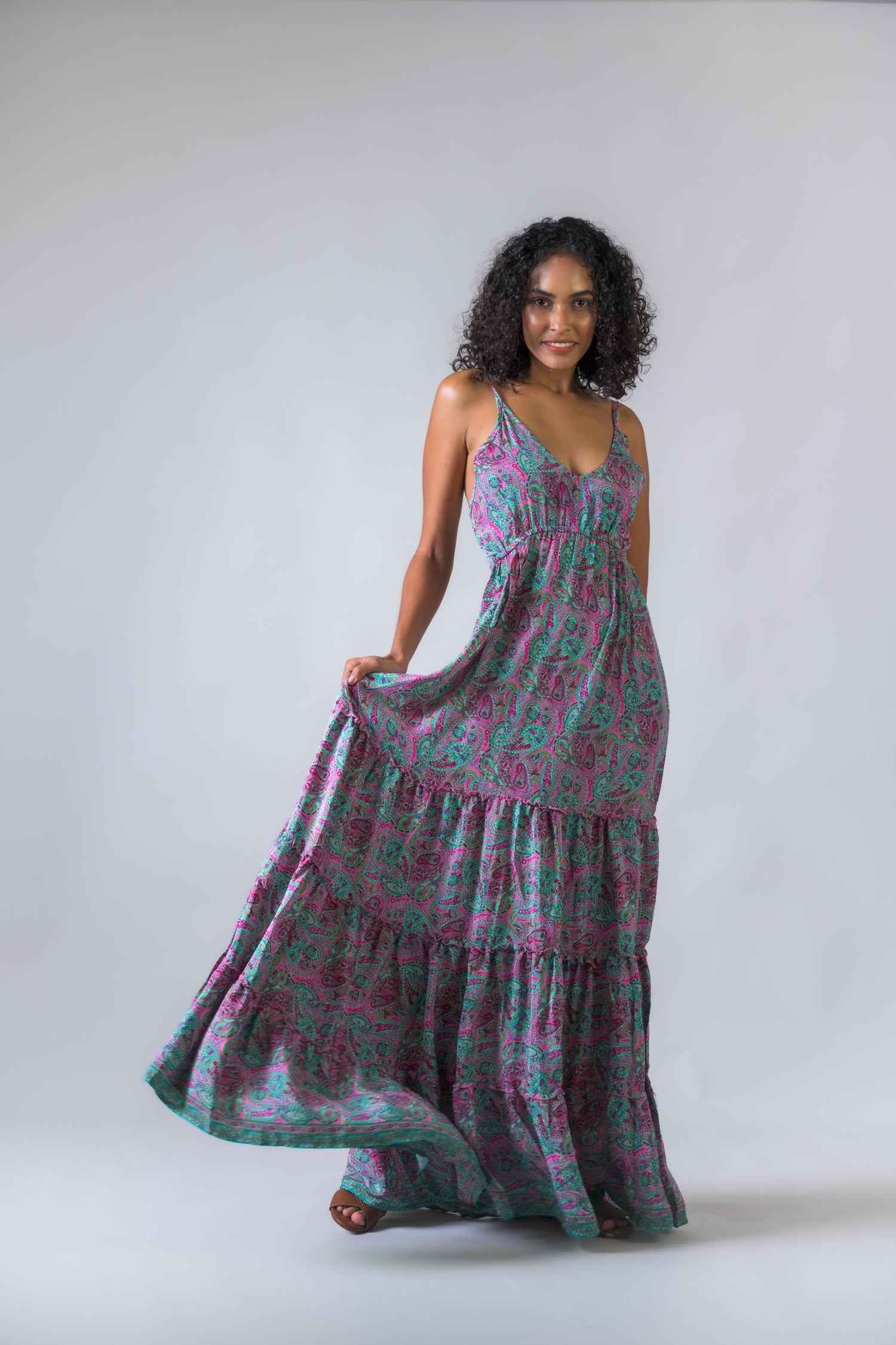 Rhea Style Print Dress Blue / One Size