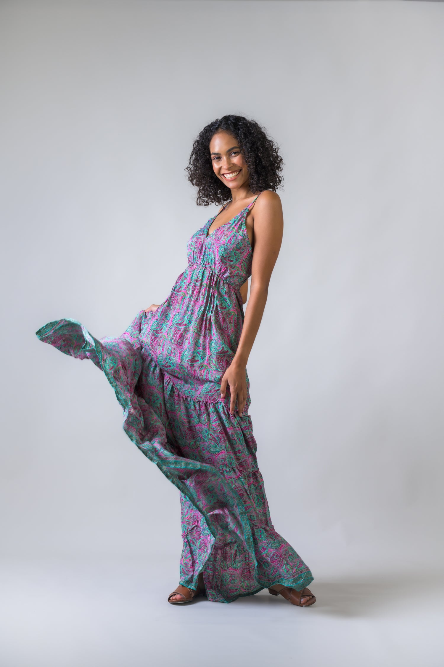 Rhea Style Print Dress Blue / One Size