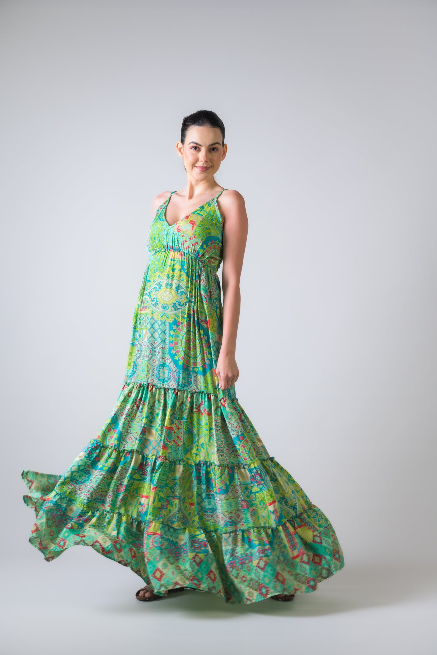 Rhea Style Print Dress Blue / One Size