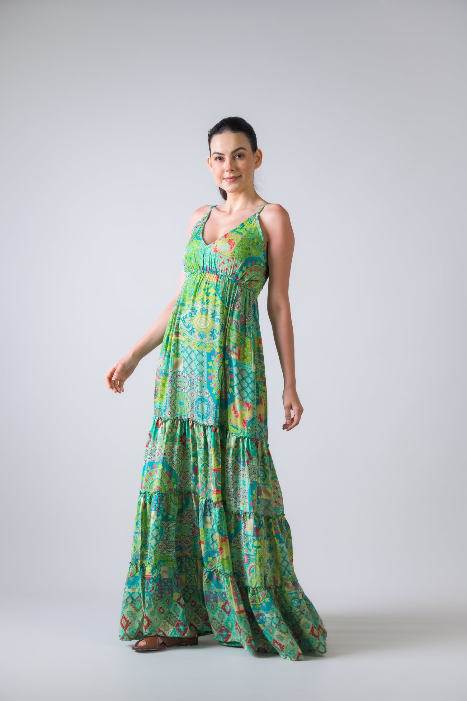 Rhea Style Print Dress Blue / One Size