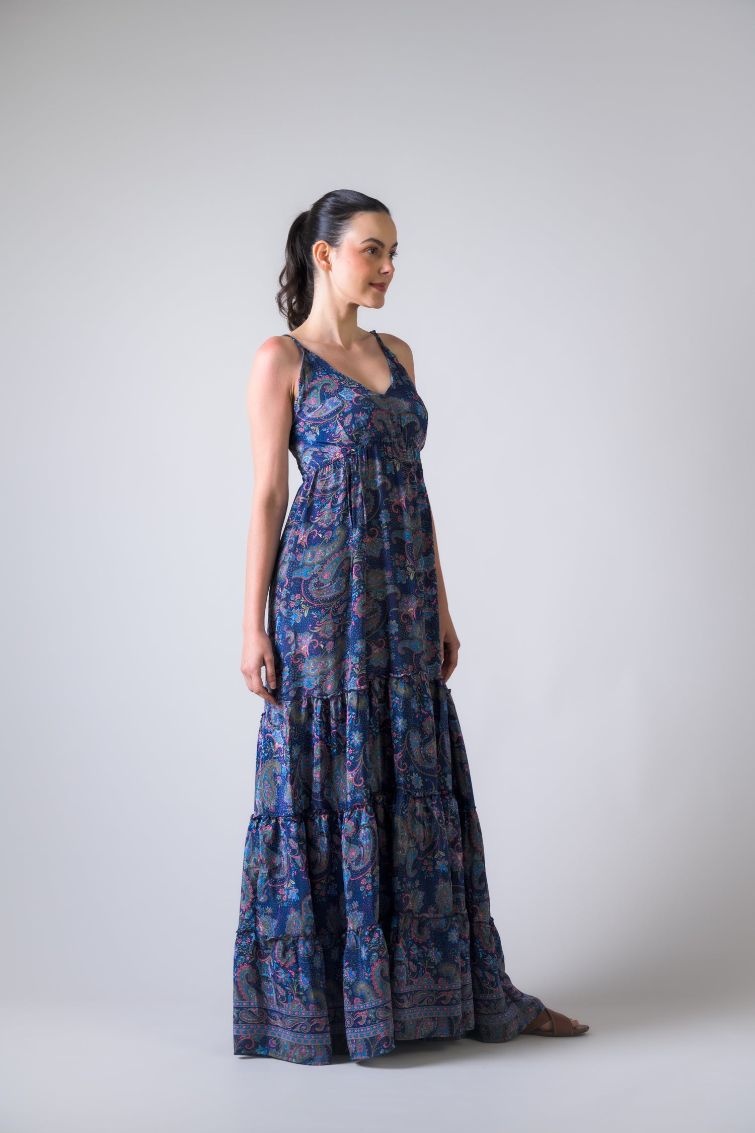 Rhea Style Print Dress Blue / One Size