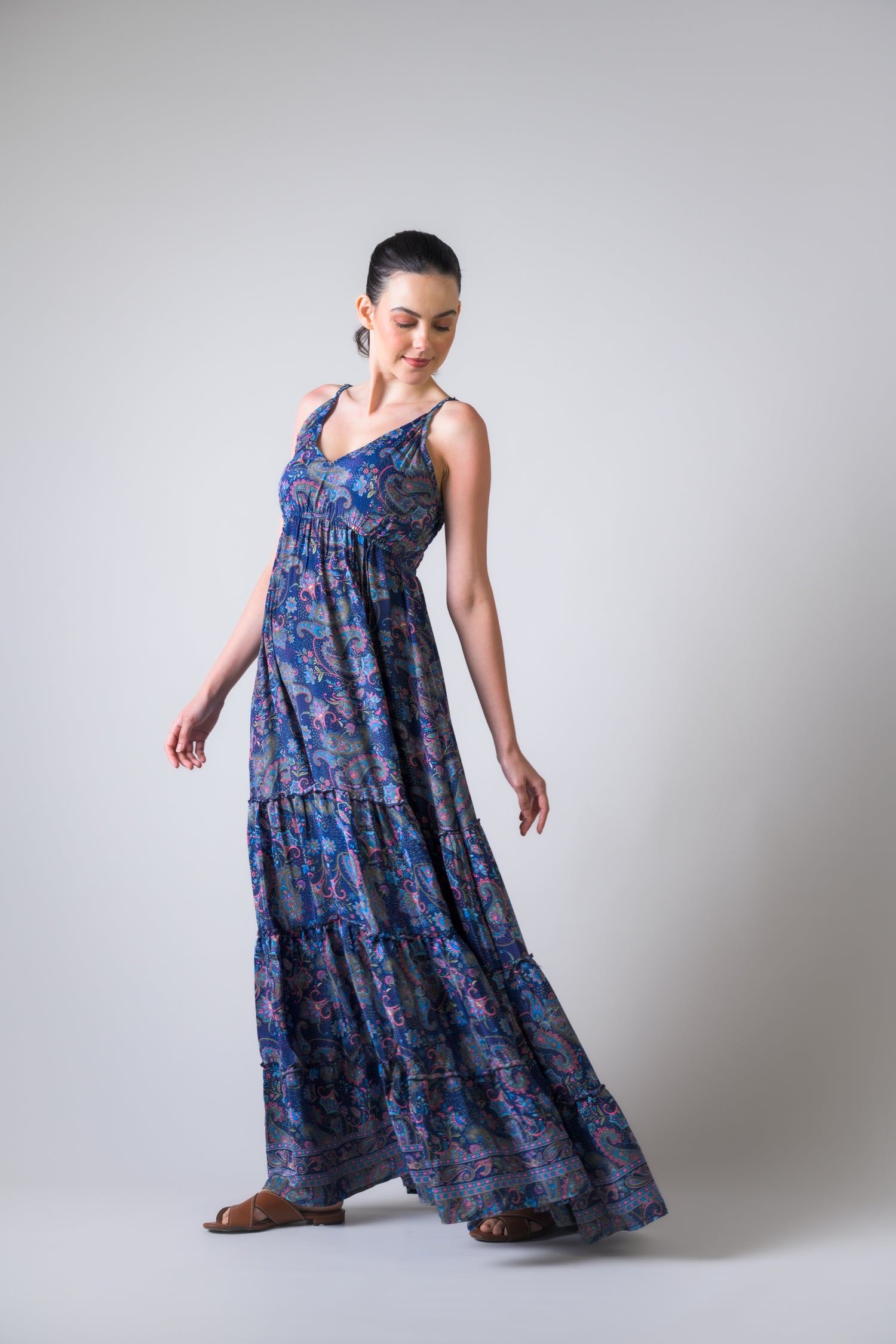 Rhea Style Print Dress Blue / One Size