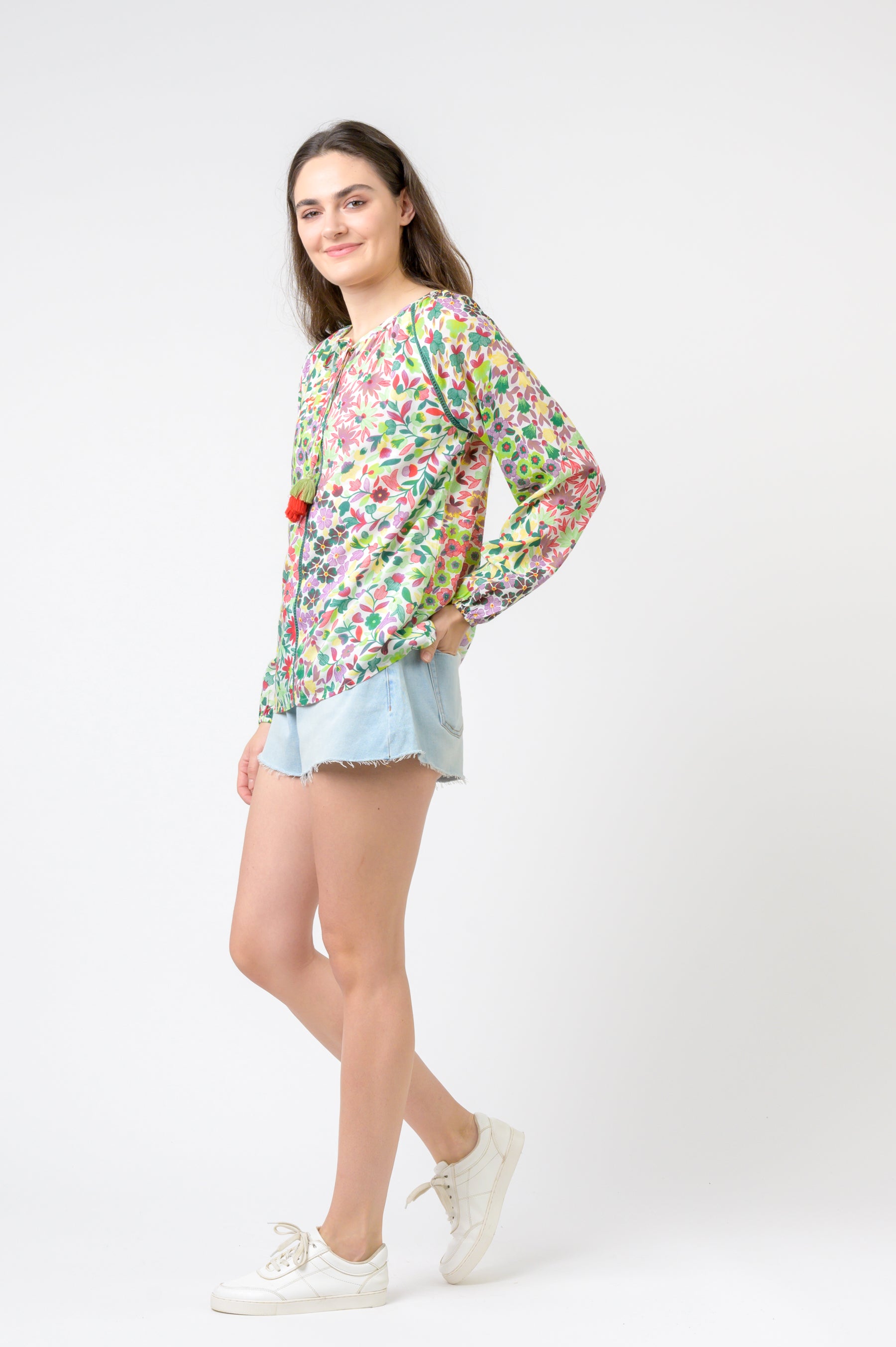 Rhea Garden Spots Long Sleeve Top