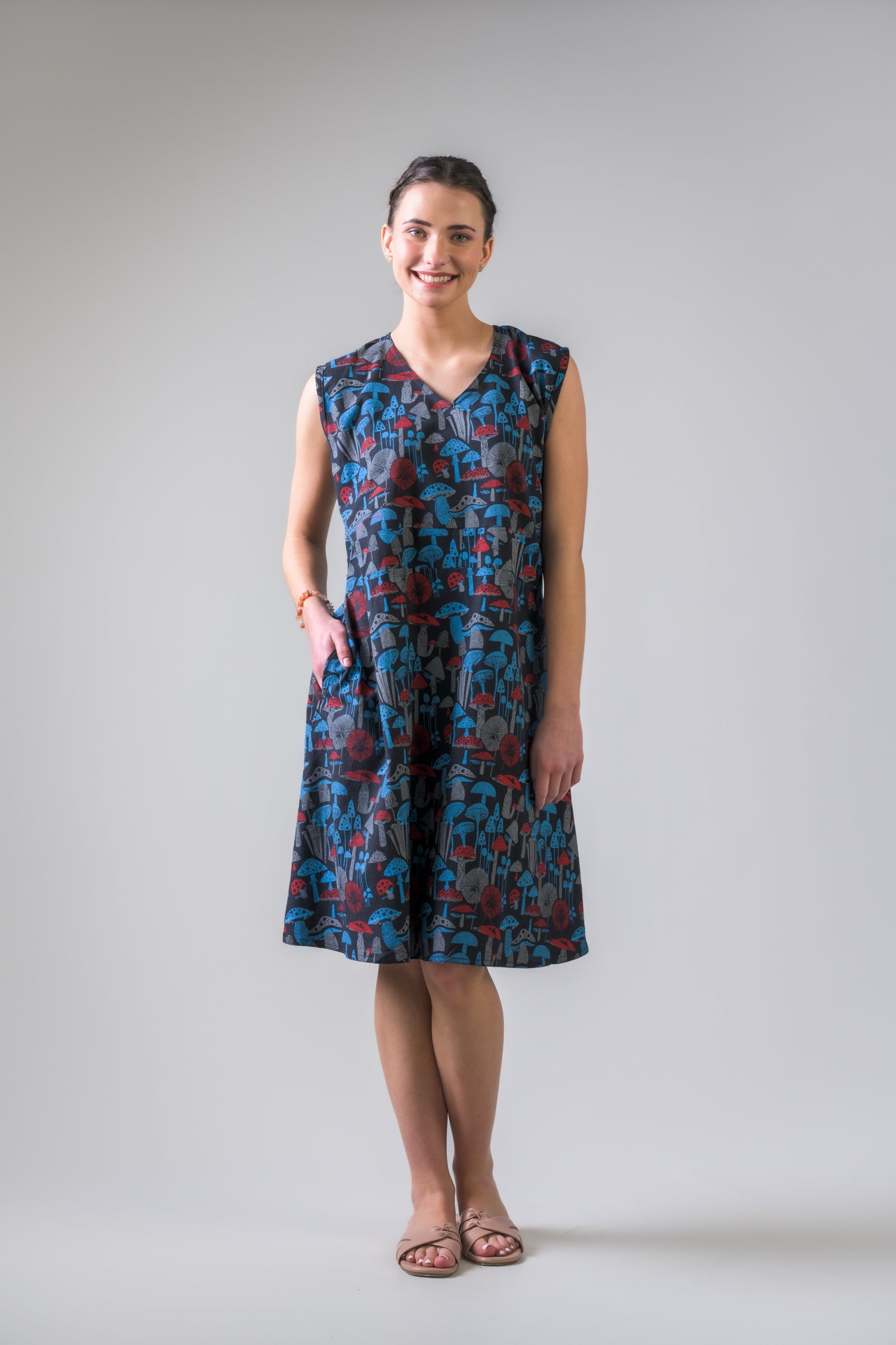 Rhea Mushroom Spots Dress Black / Small