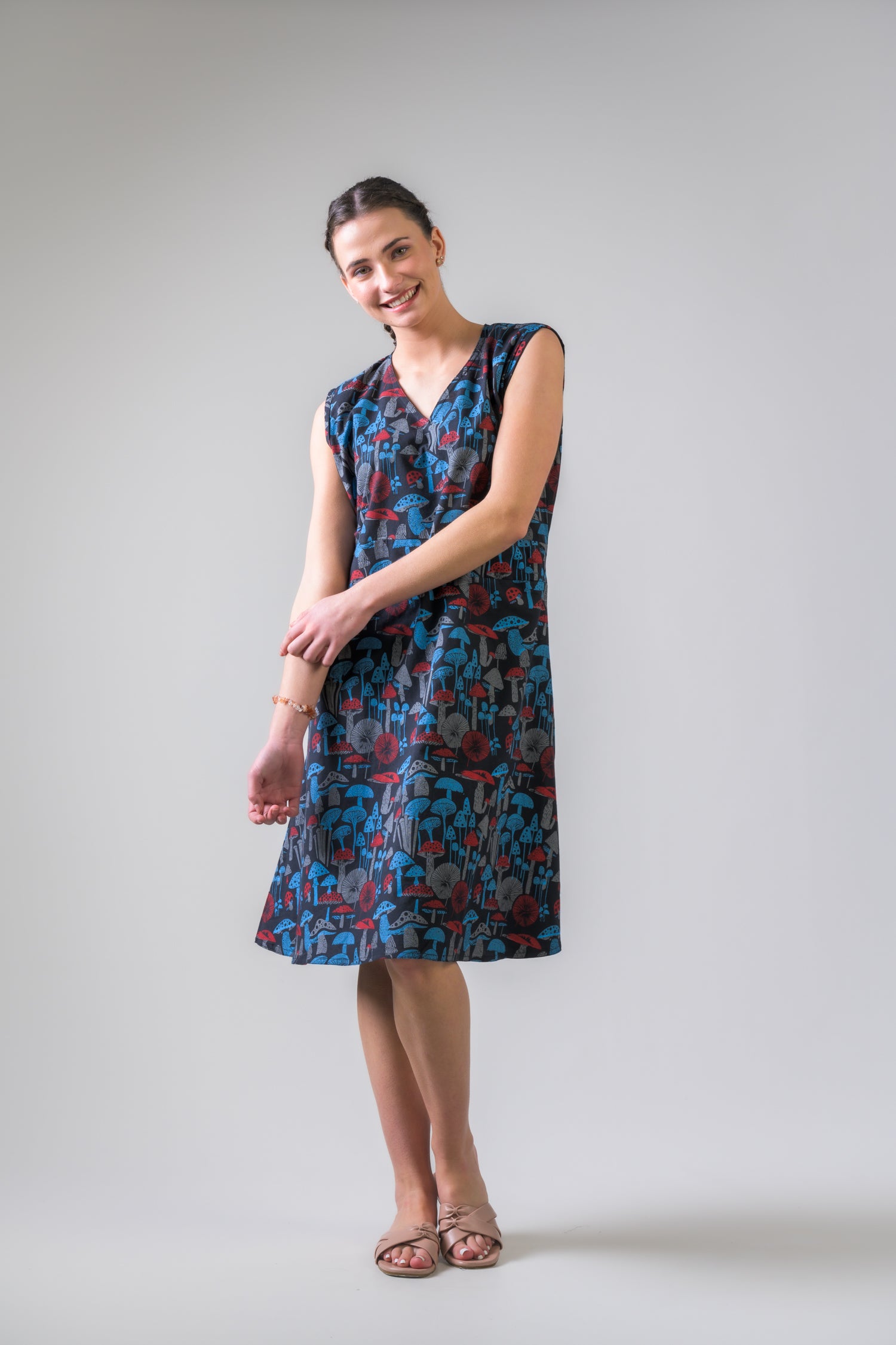 Rhea Mushroom Spots Dress Black / Small