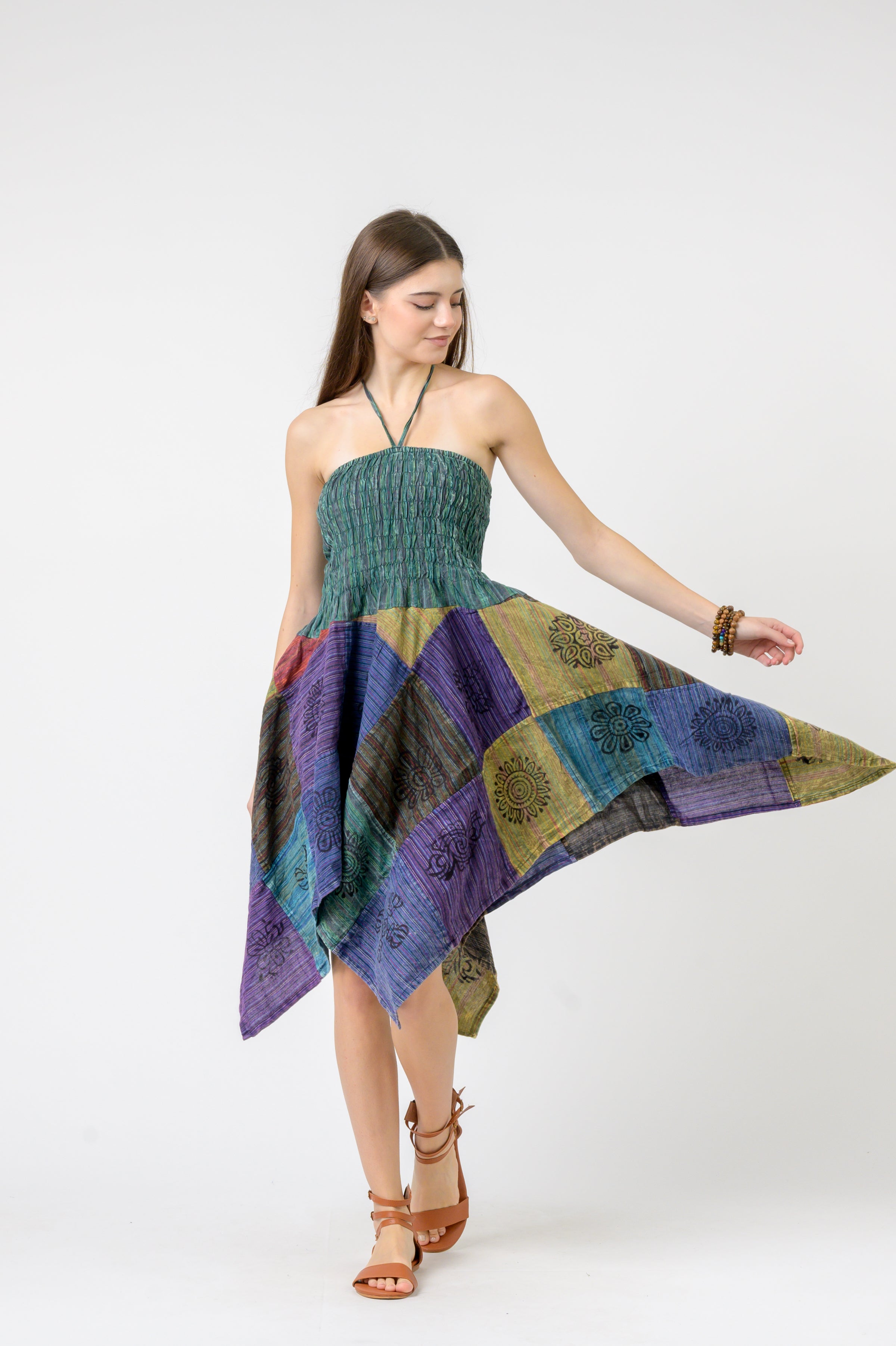 Rhea Pied Pattern Dress