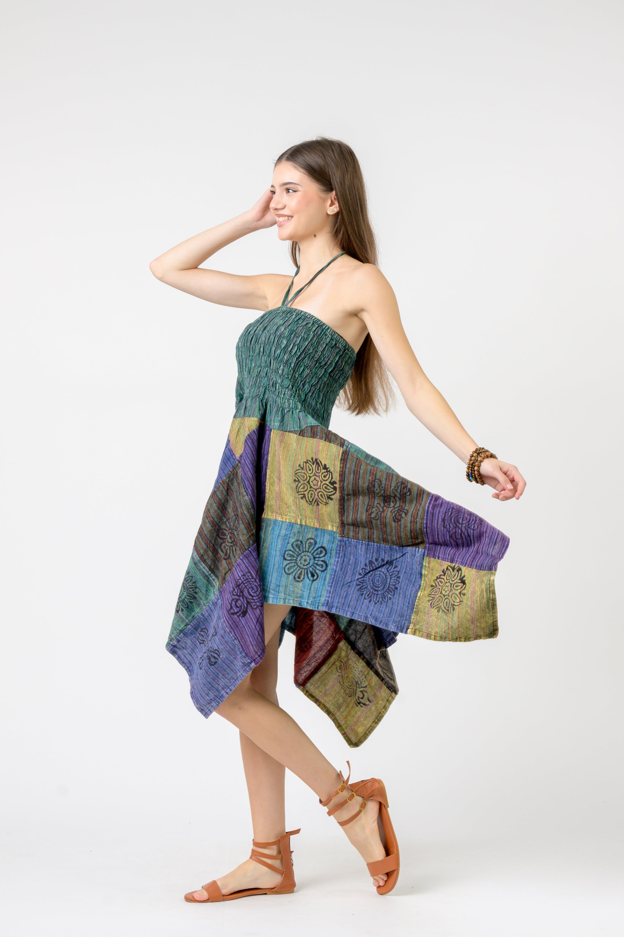 Rhea Pied Pattern Dress