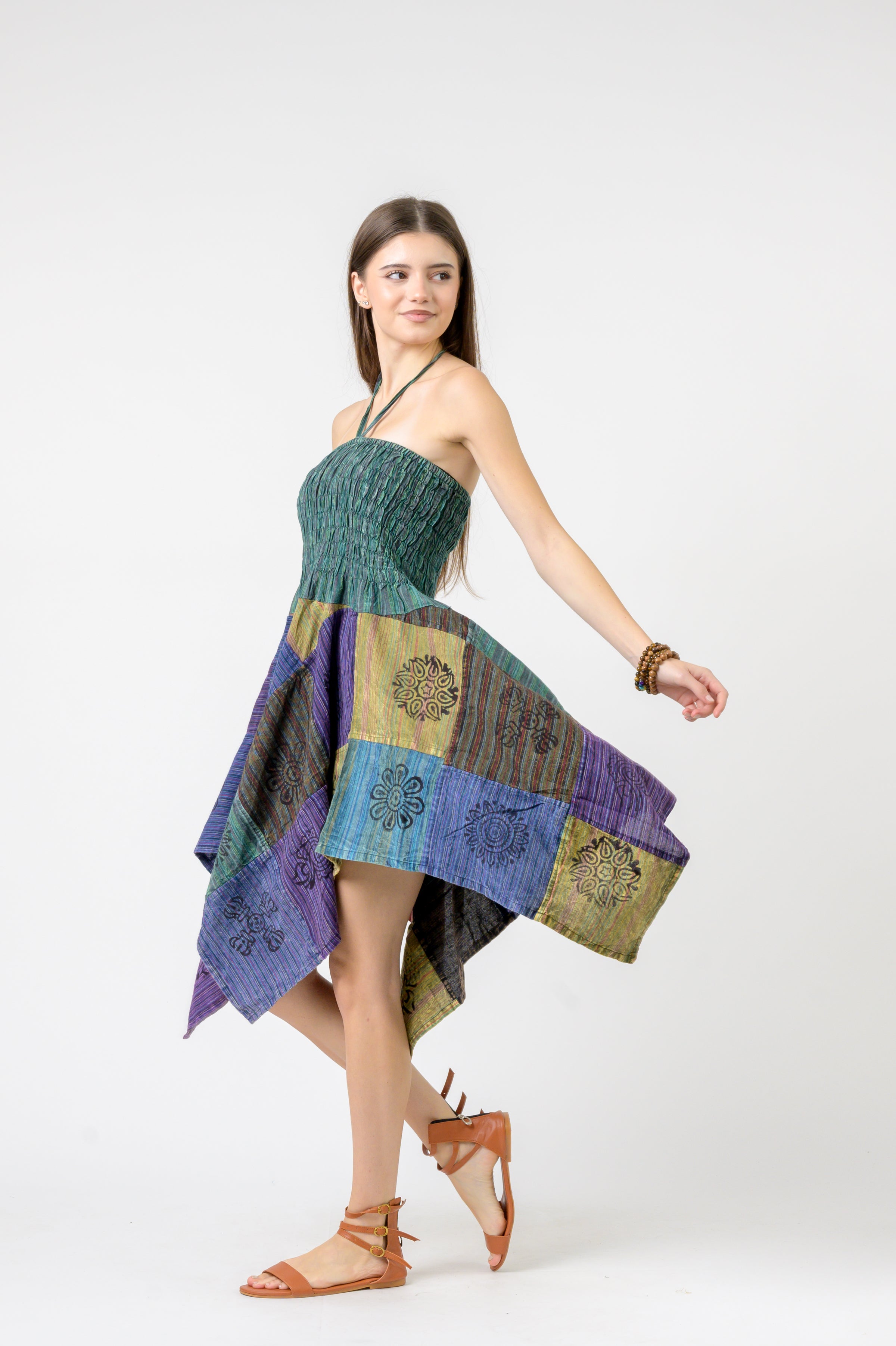 Rhea Pied Pattern Dress