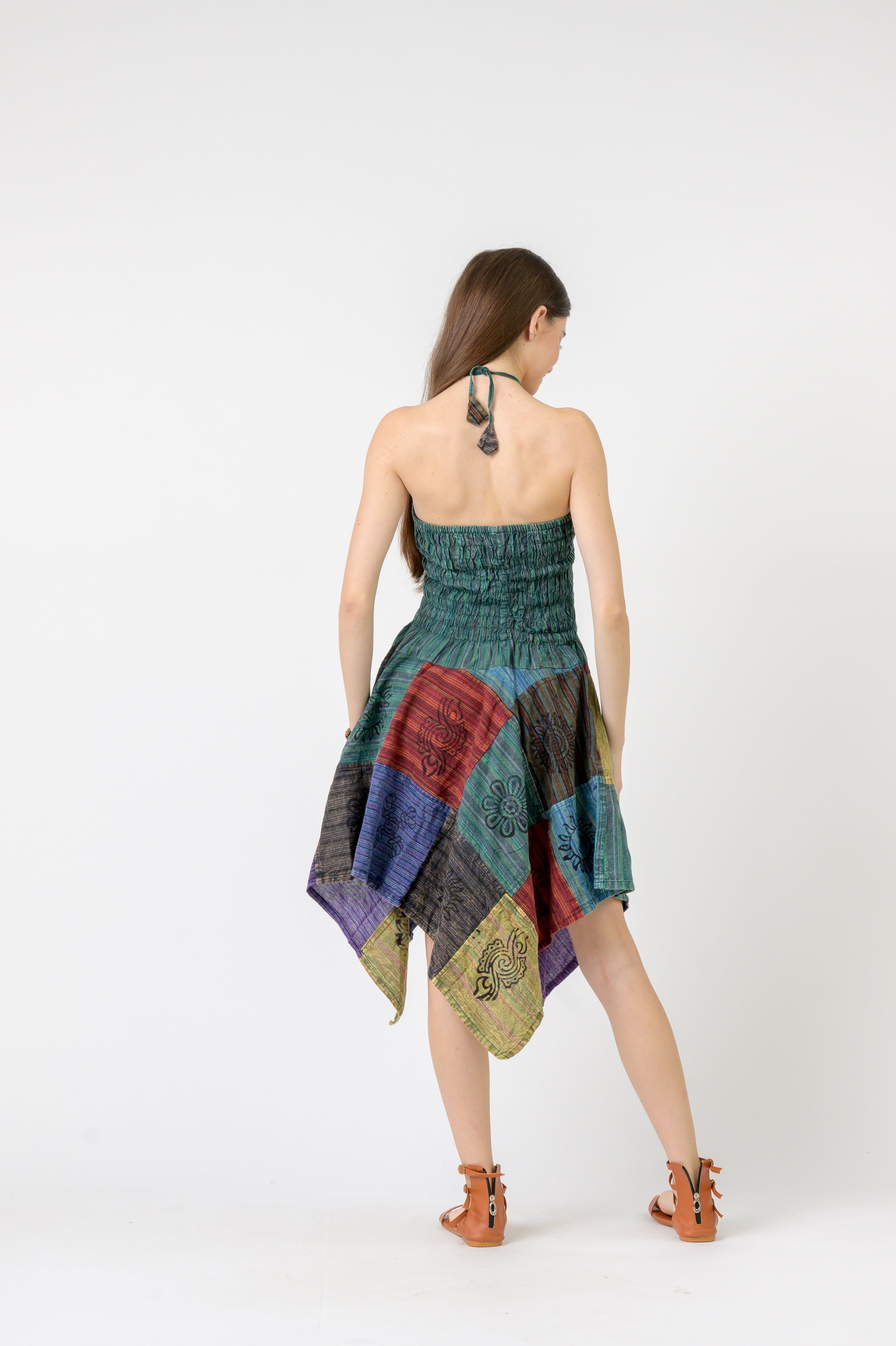 Rhea Pied Pattern Dress