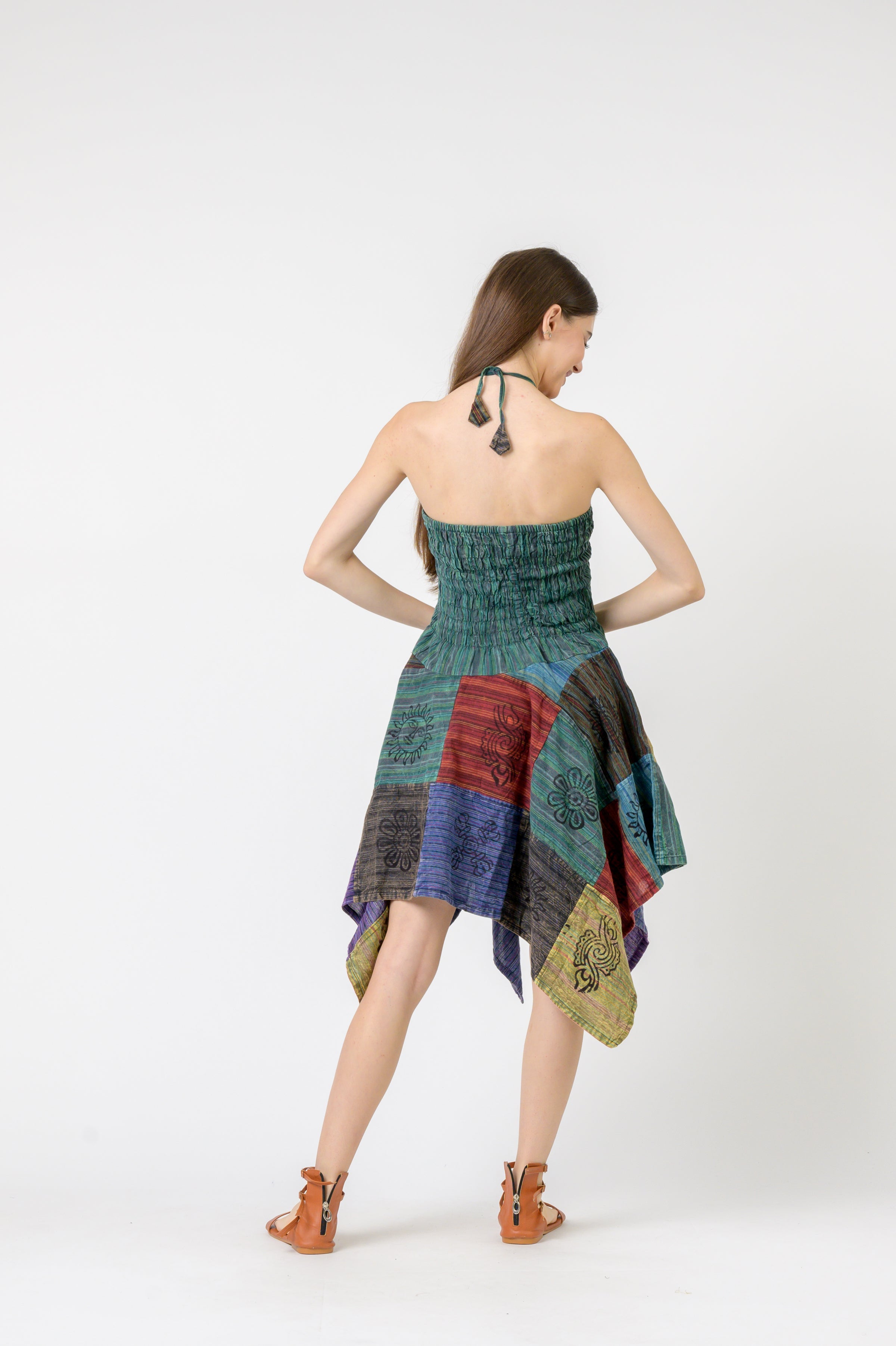 Rhea Pied Pattern Dress