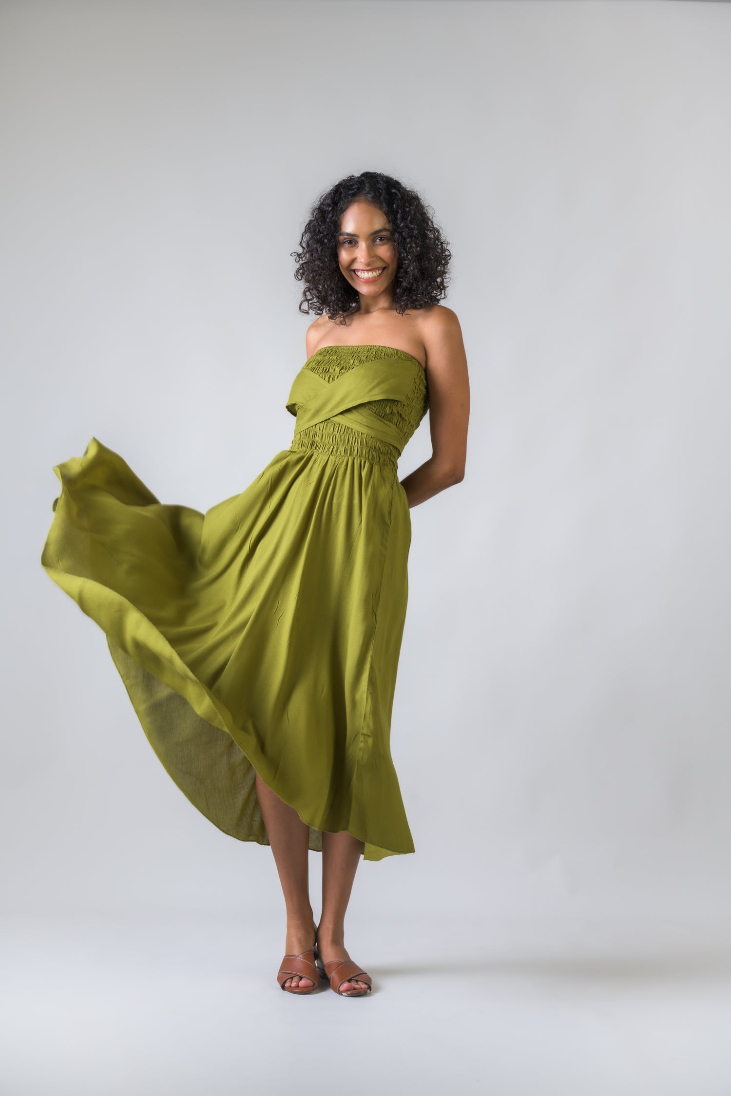 Rhea Bobbin Dress Black / One Size