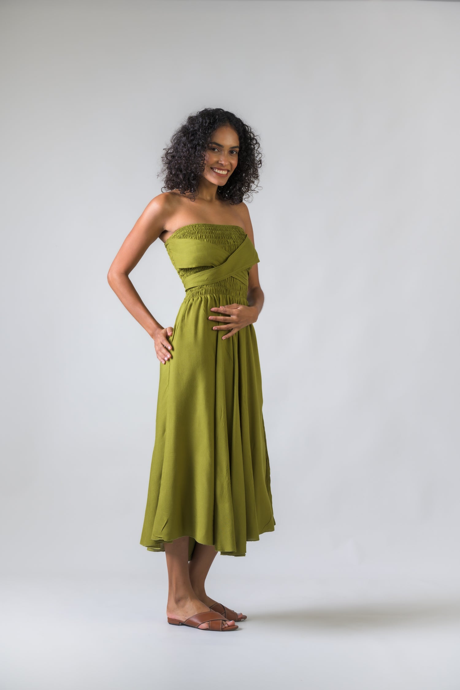 Rhea Bobbin Dress Black / One Size