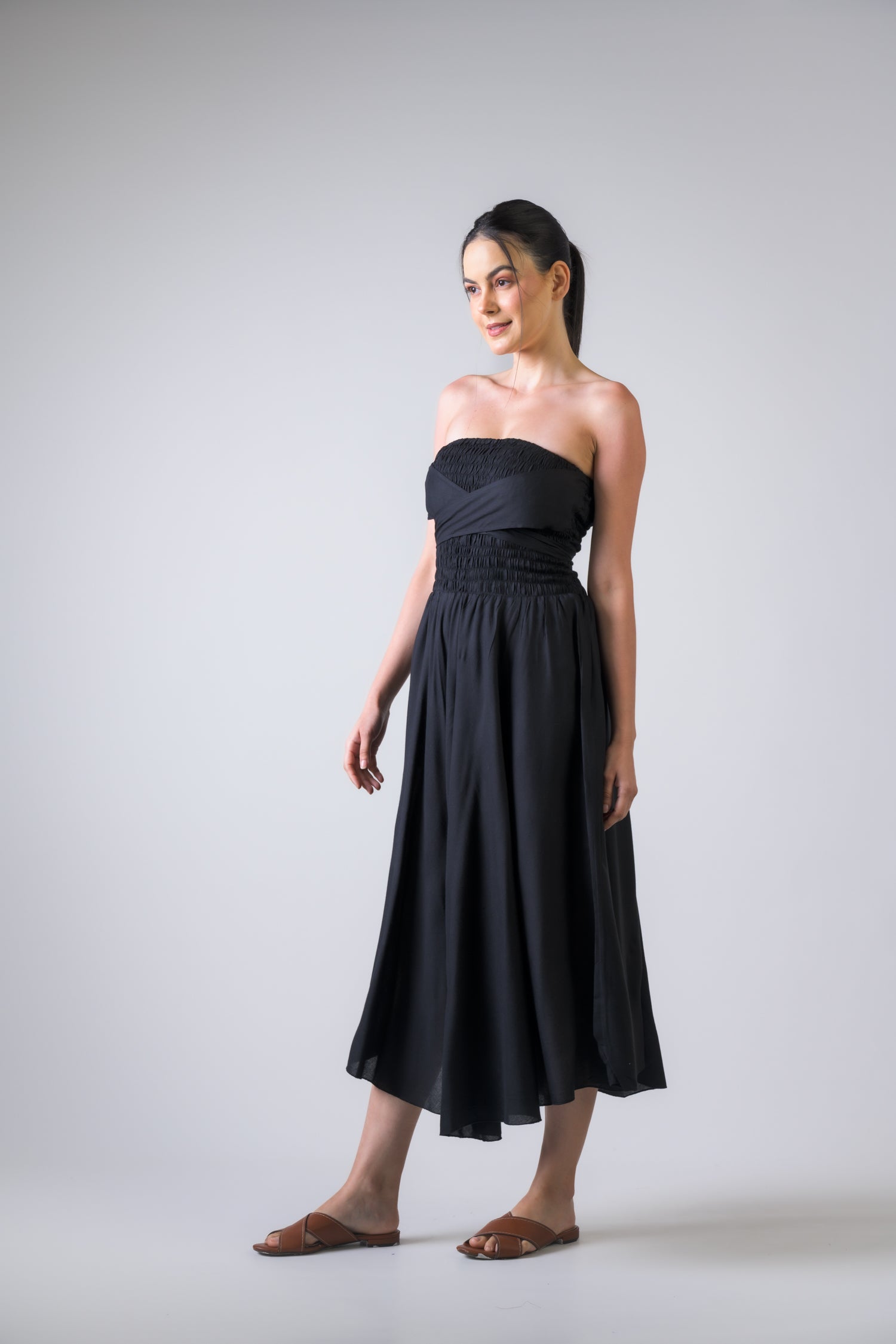 Rhea Bobbin Dress Black / One Size