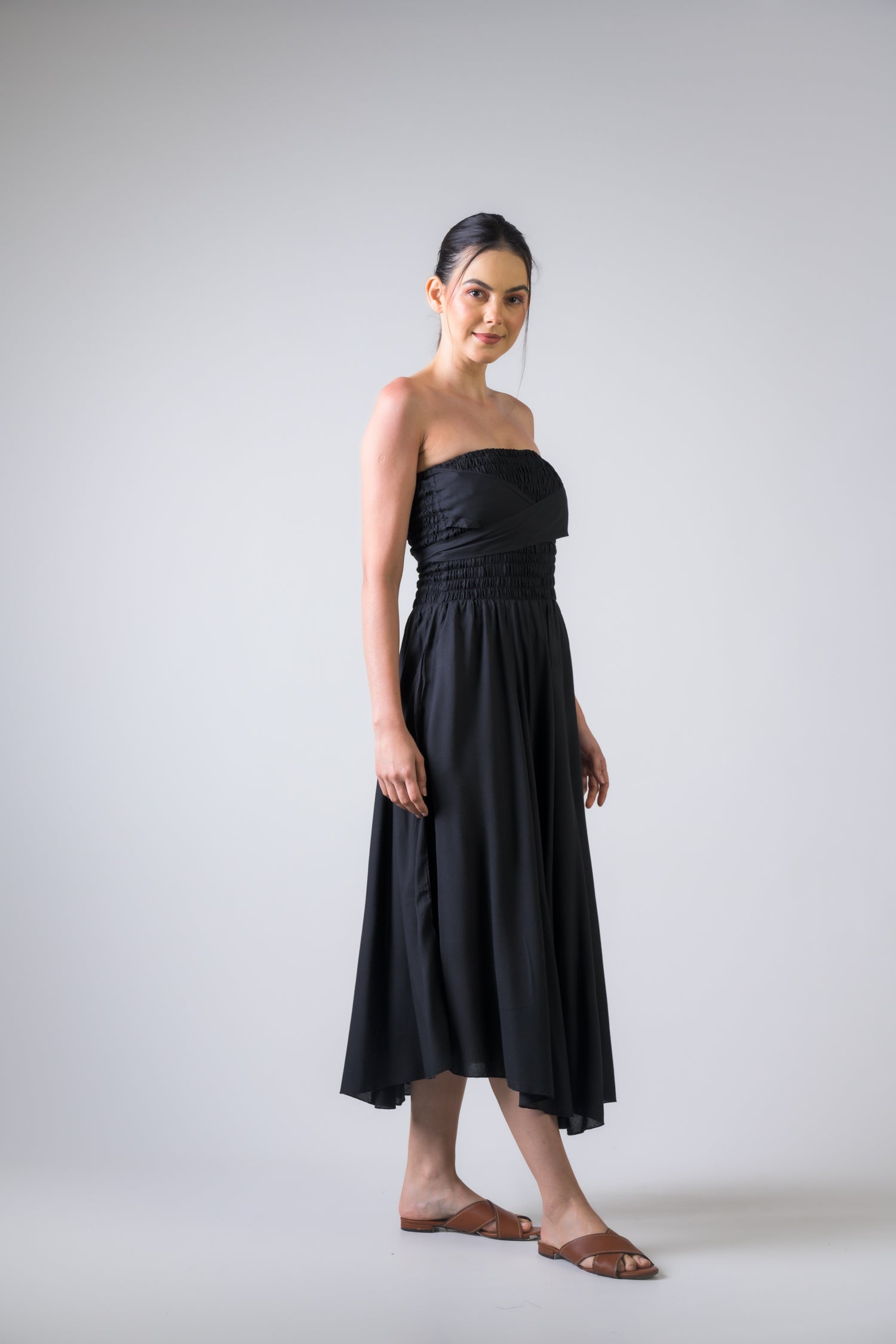 Rhea Bobbin Dress Black / One Size