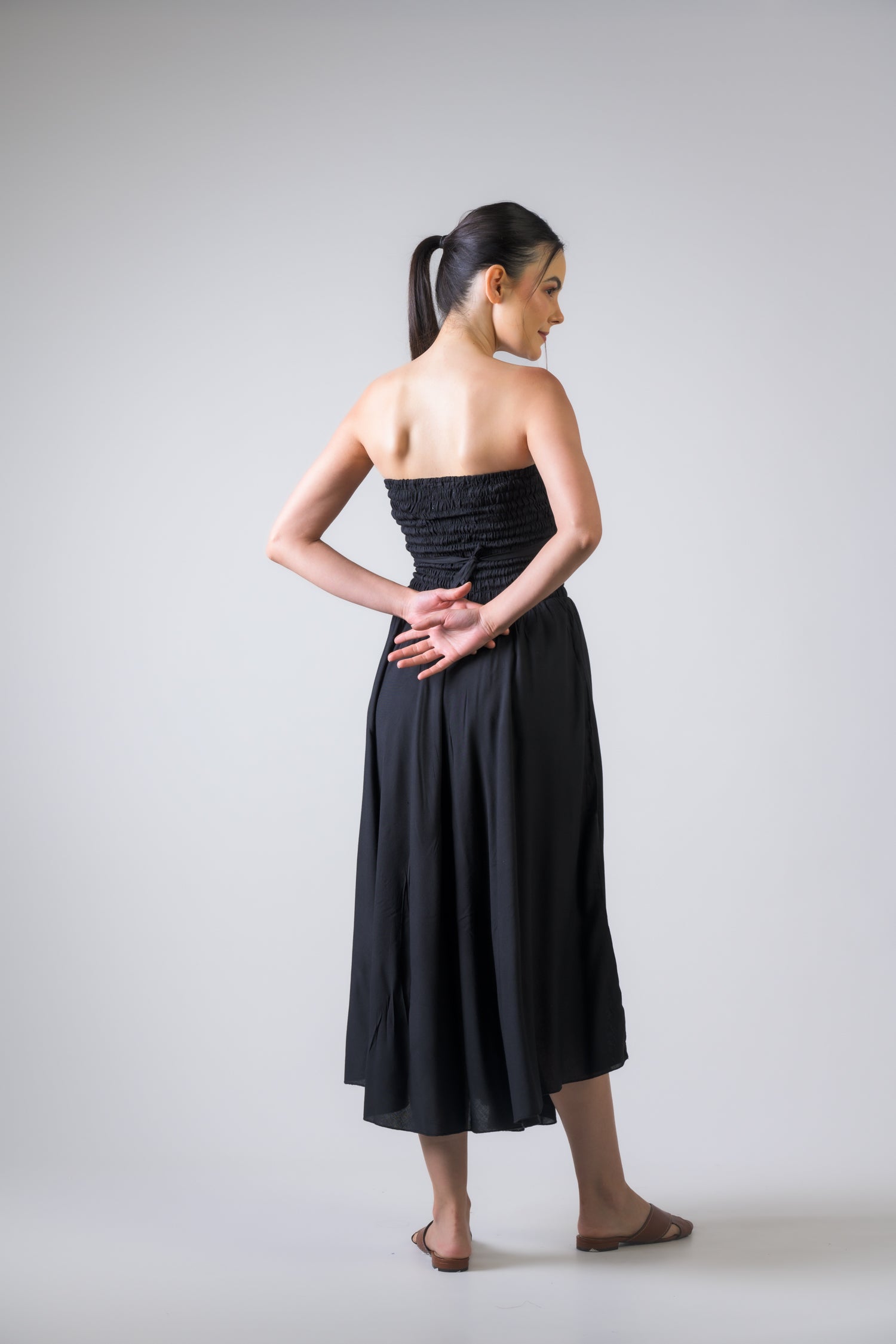 Rhea Bobbin Dress Black / One Size