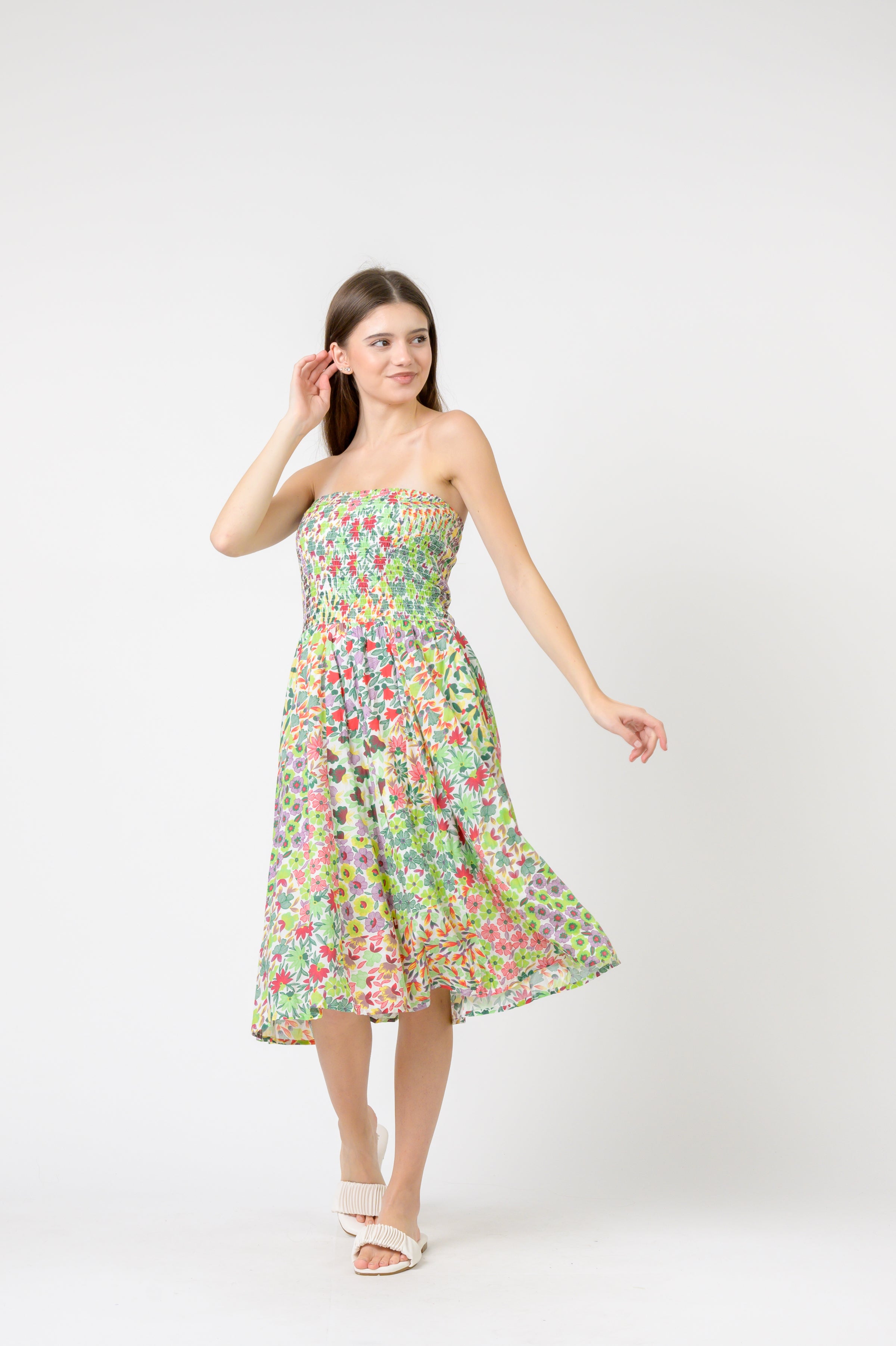 Rhea Flower Garden Short Dress