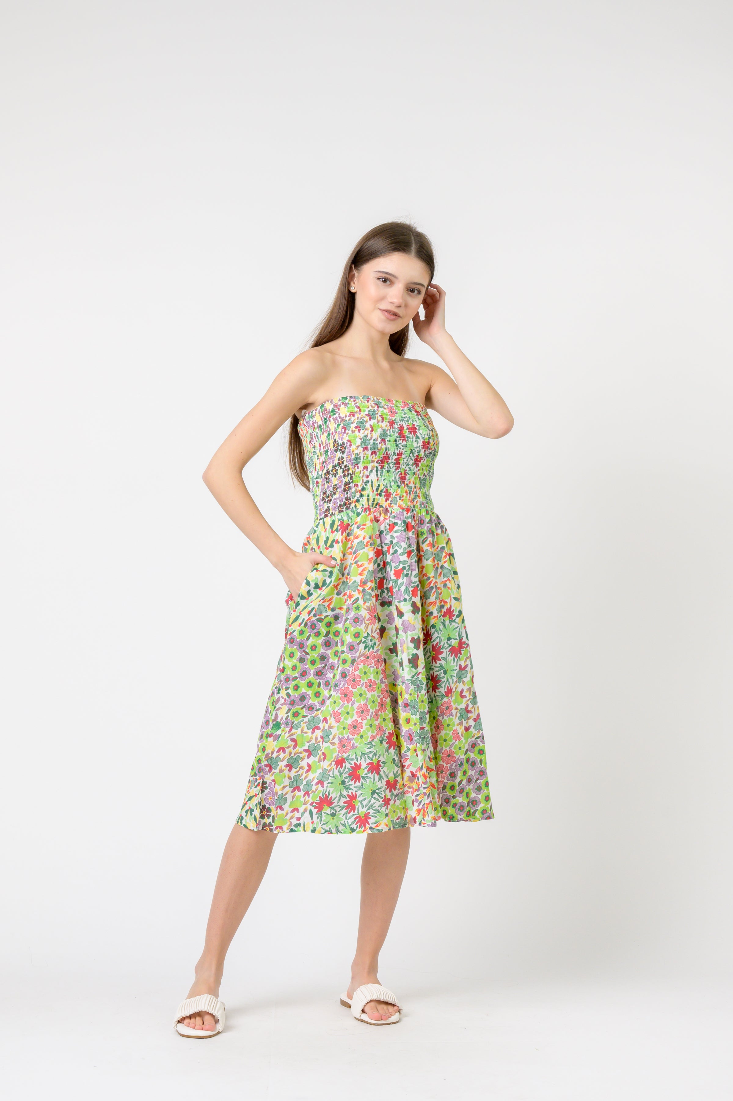 Rhea Flower Garden Short Dress
