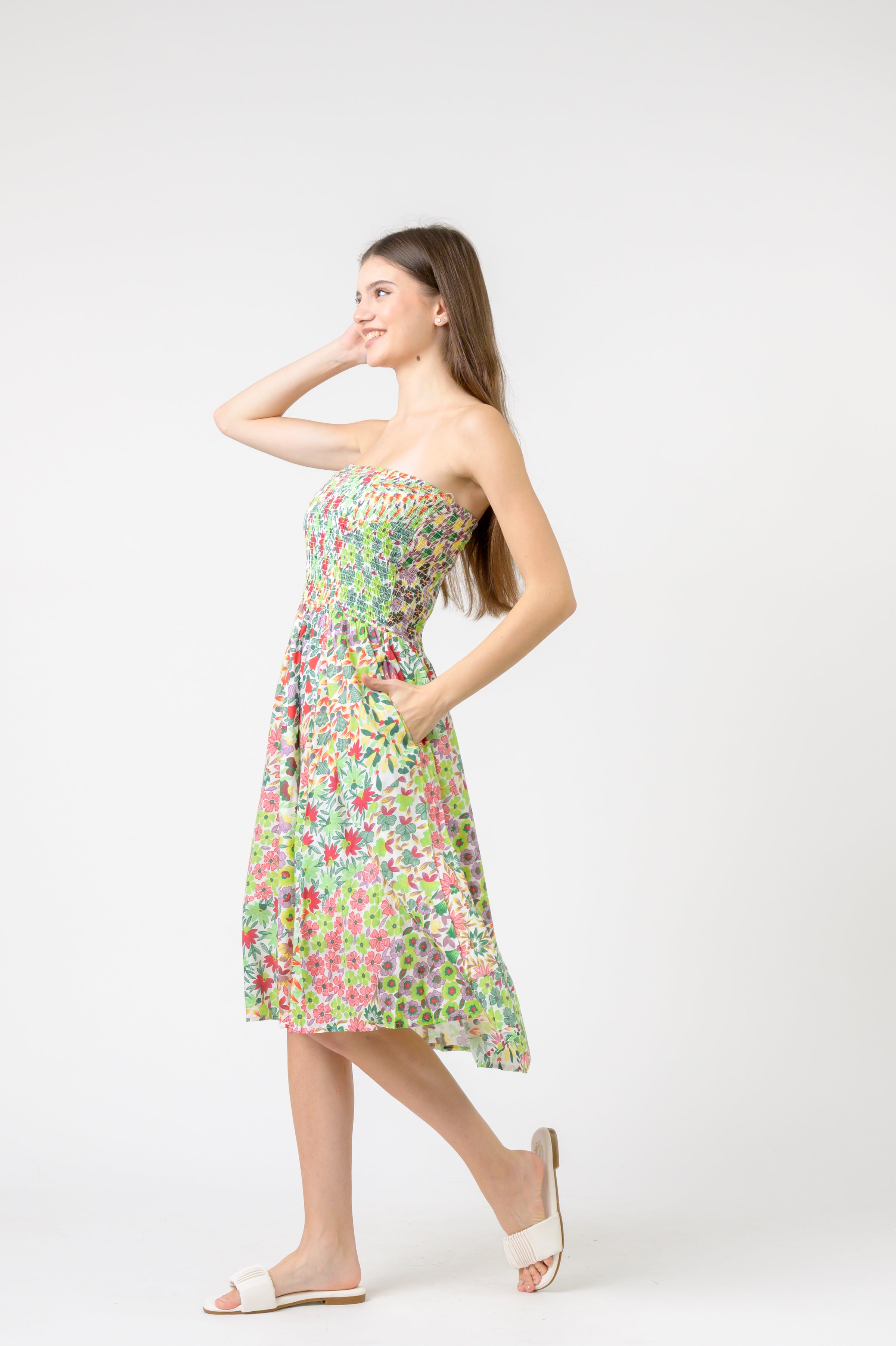 Rhea Flower Garden Short Dress