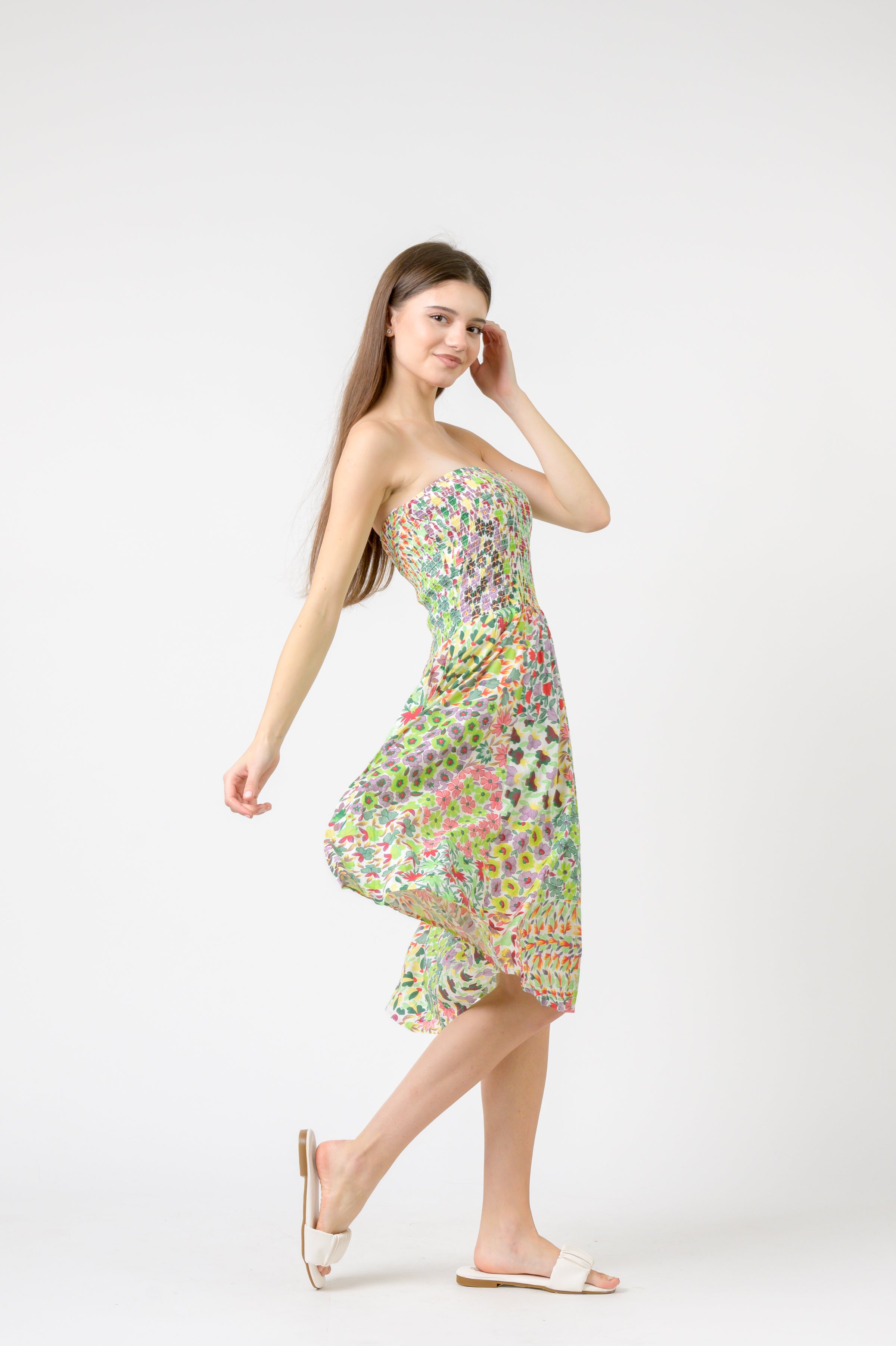 Rhea Flower Garden Short Dress