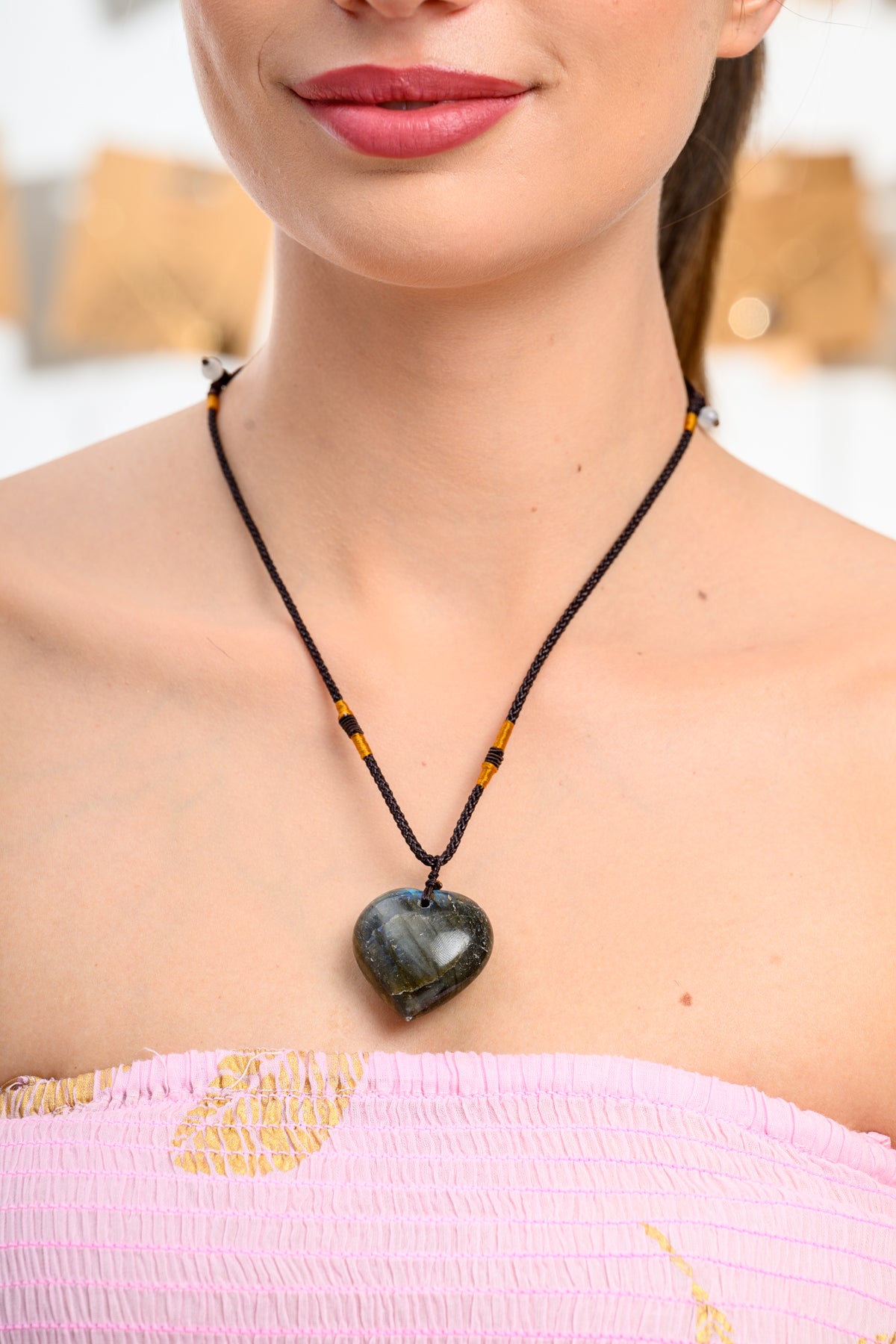 Gemstone Heart Necklace