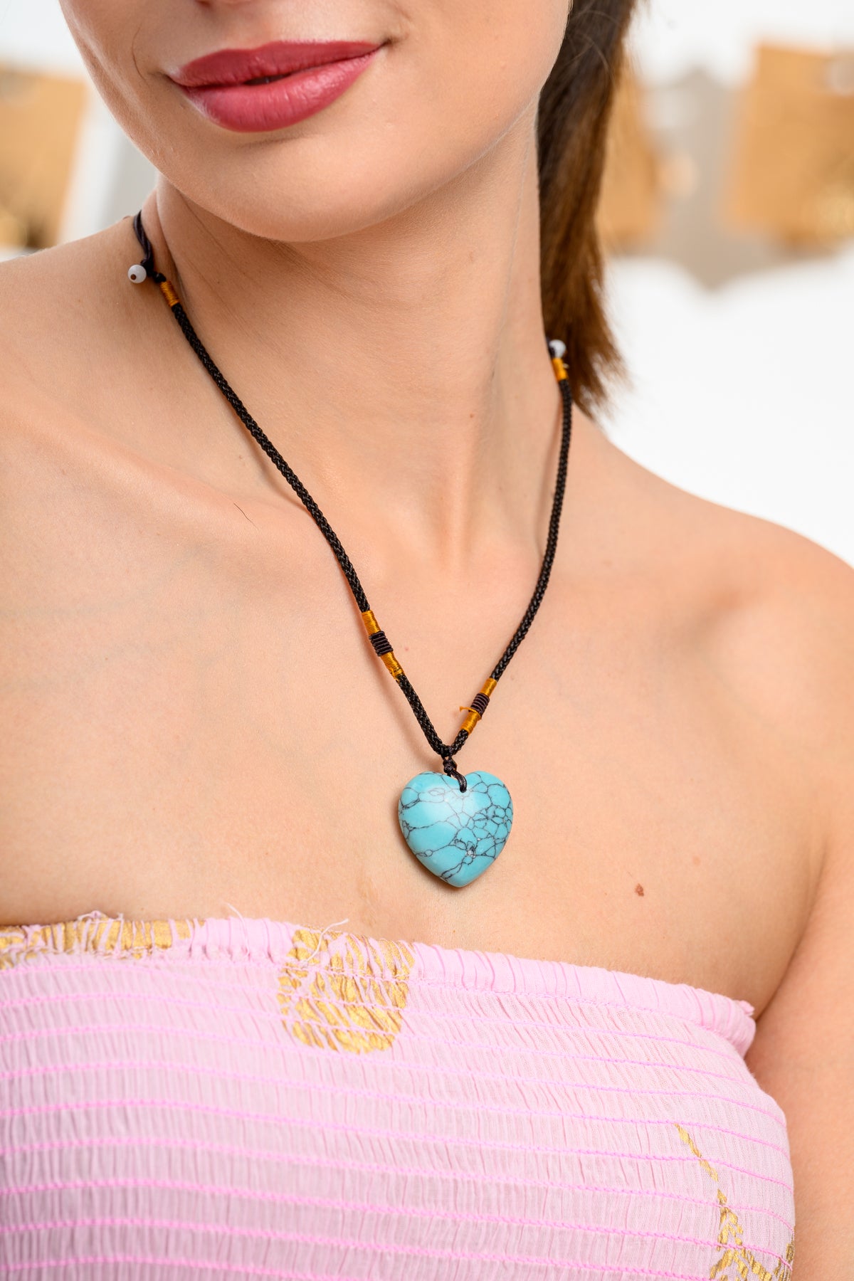 Gemstone Heart Necklace