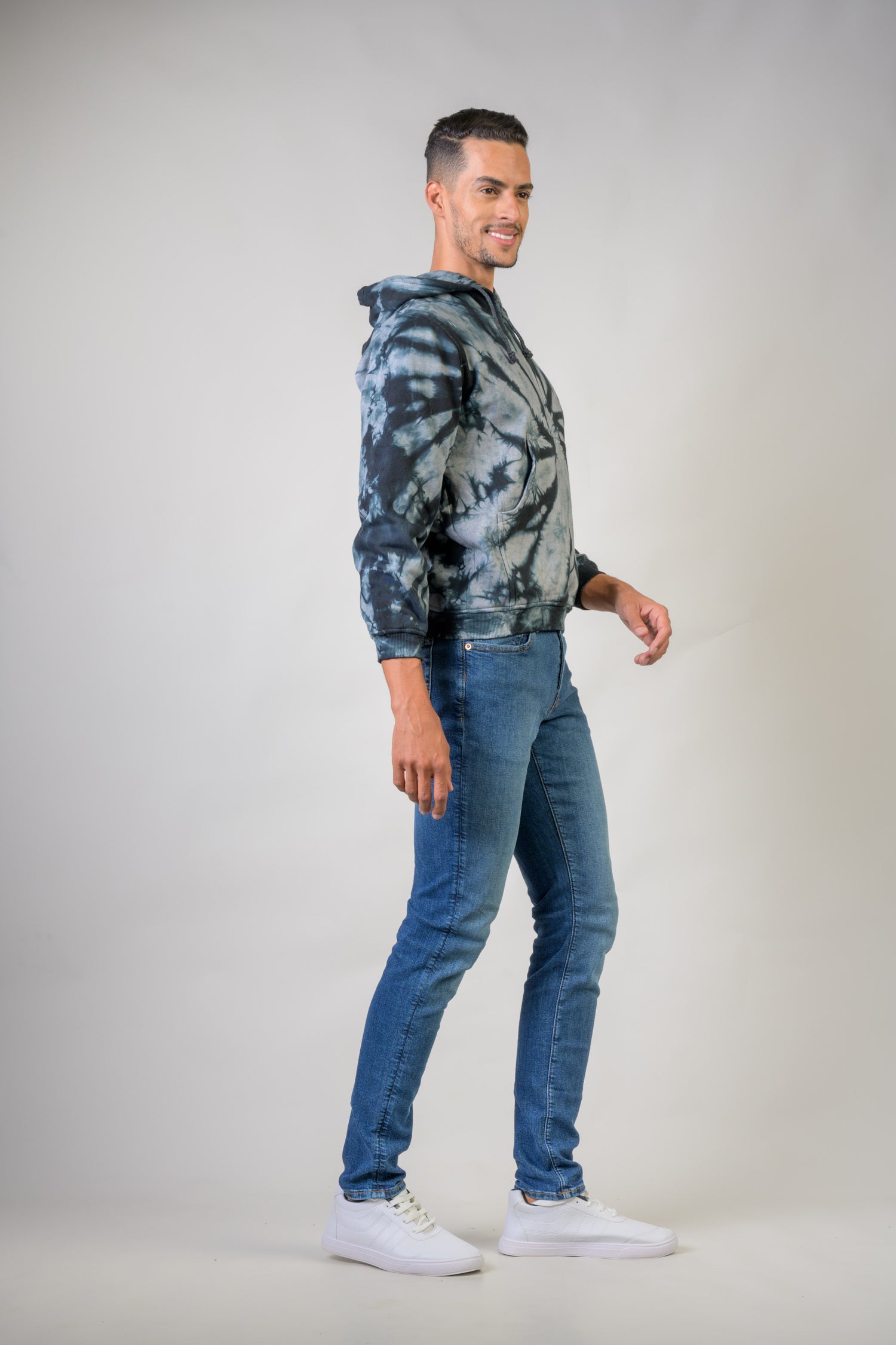 Rhea Trippy Cotton Tie-Dye Hoodie