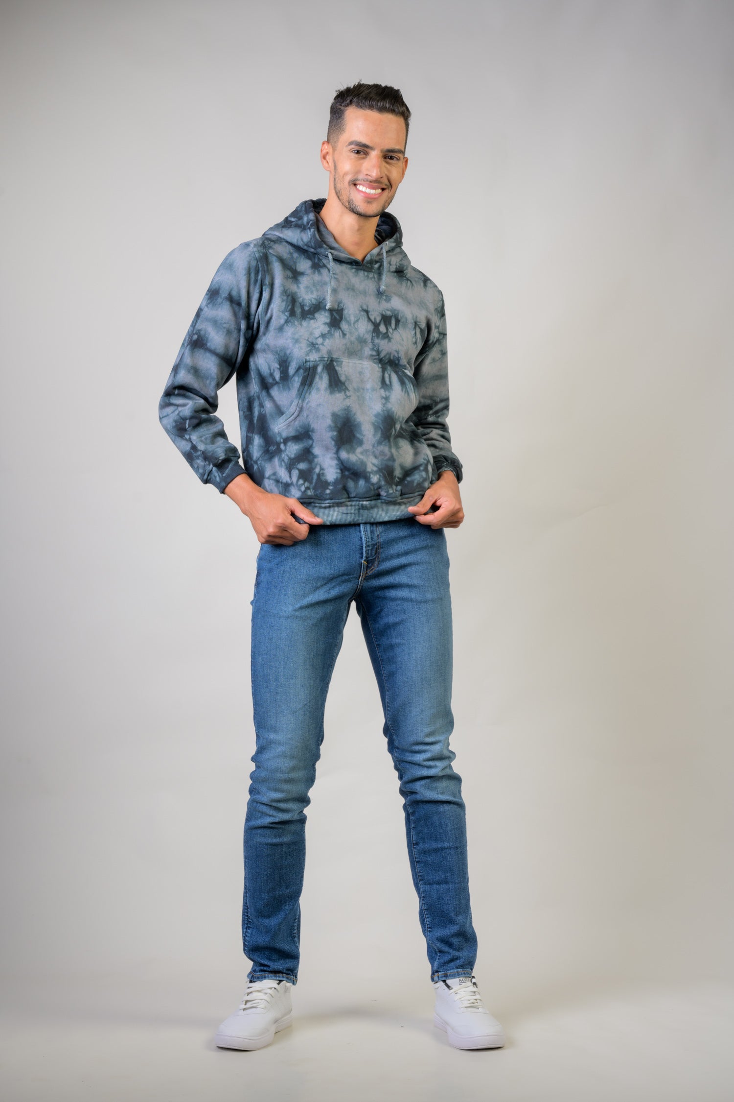 Rhea Ocean Cotton Tie-Dye Hoodie