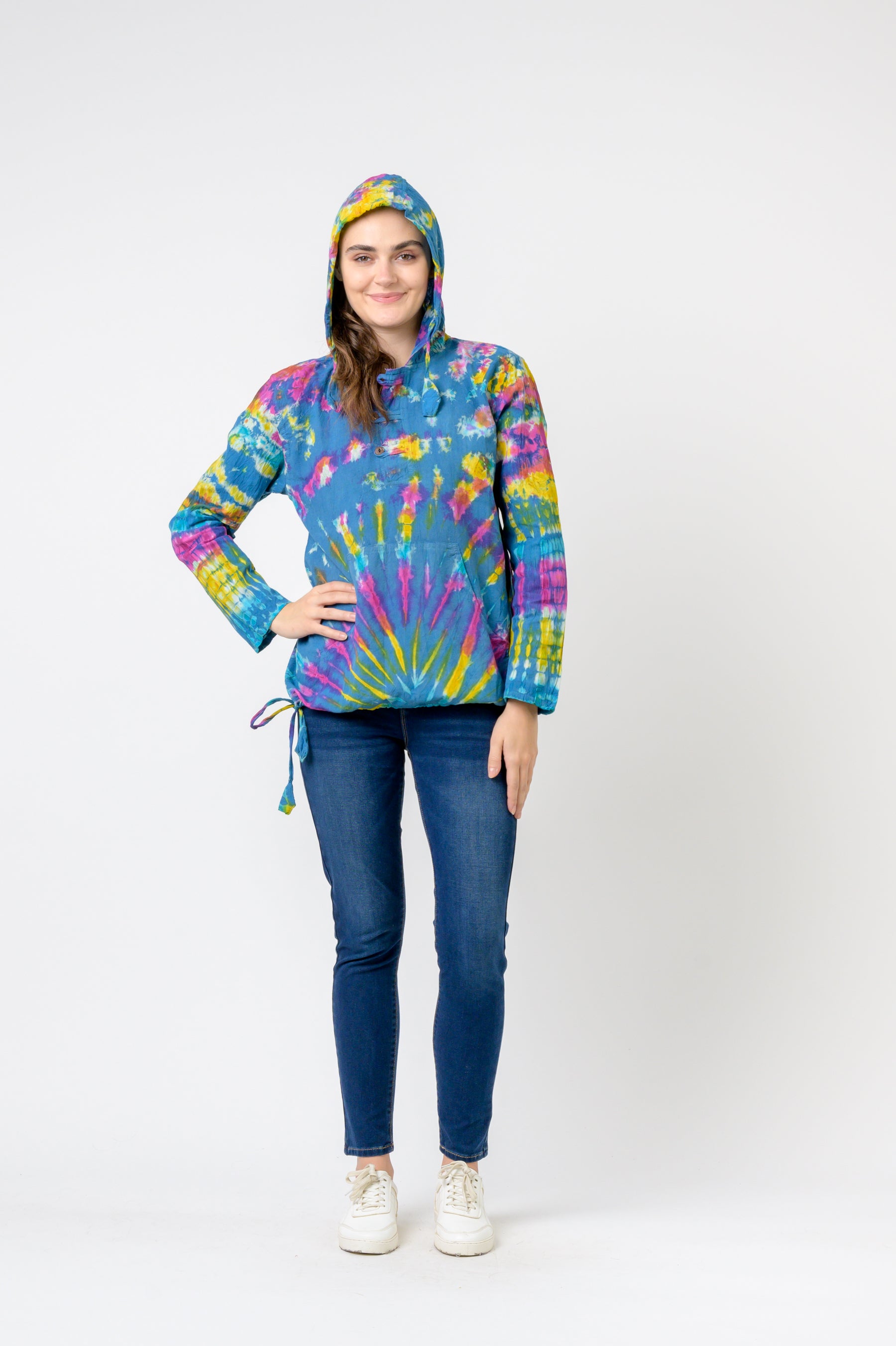 Rhea Cotton Tie-Dye Hoodie