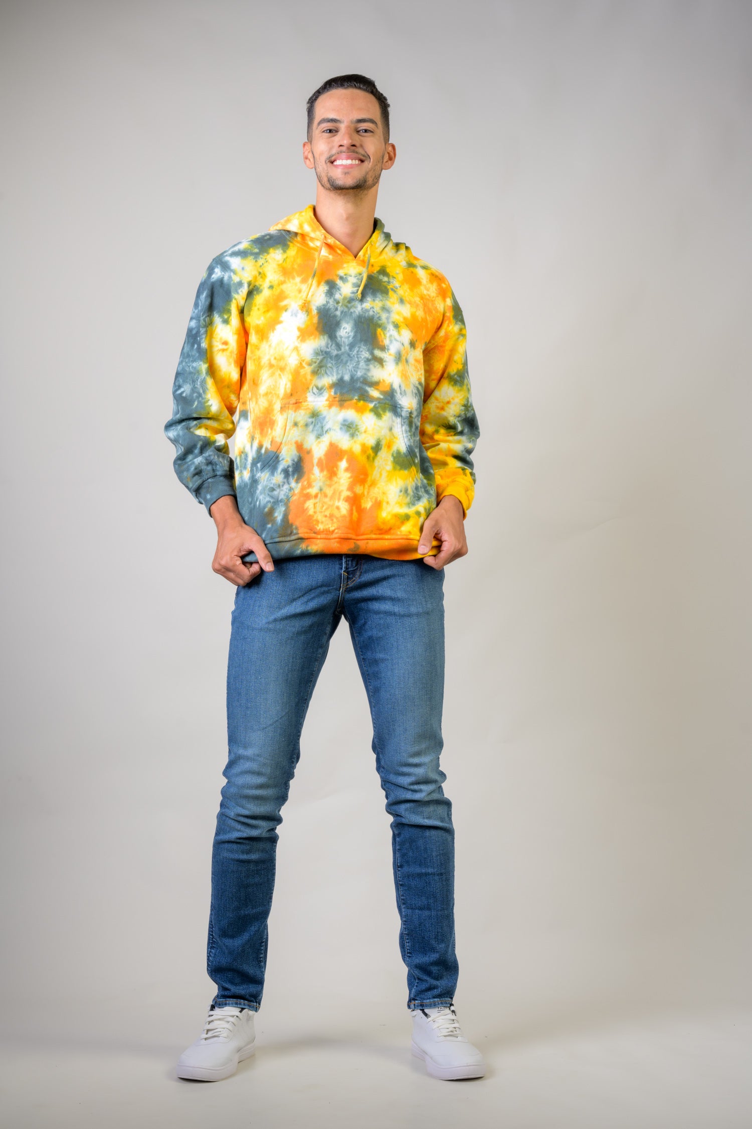 Rhea Swatches Cotton Tie-Dye Hoodie