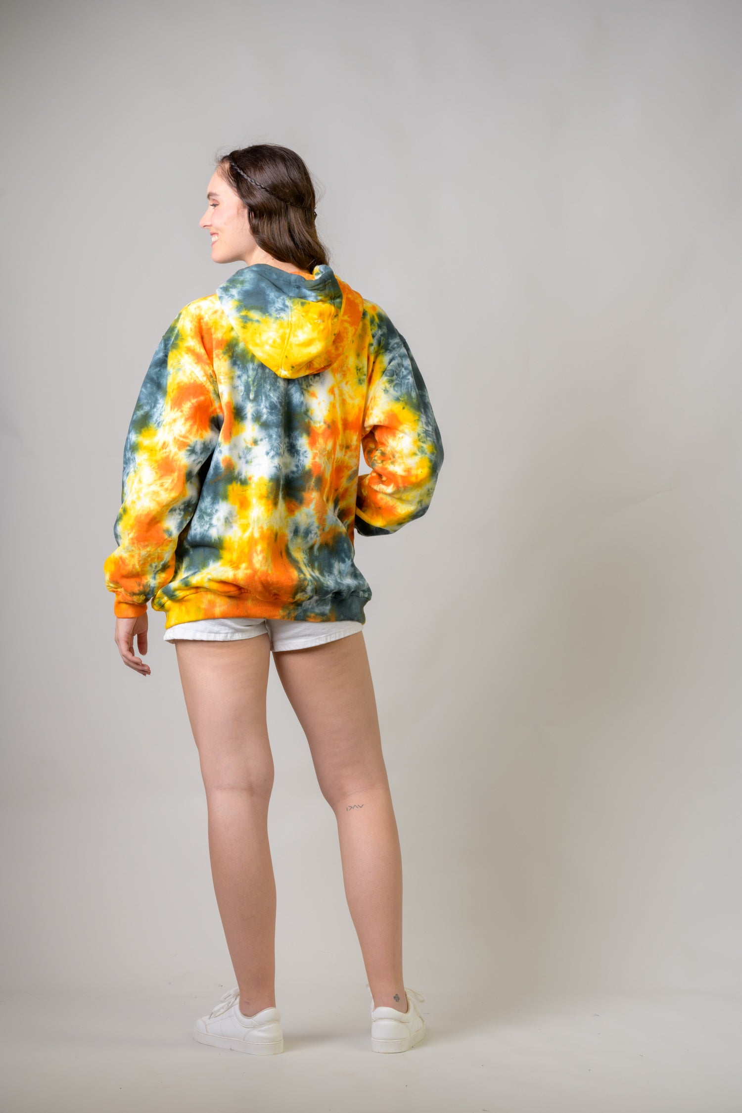 Rhea Swatches Cotton Tie-Dye Hoodie