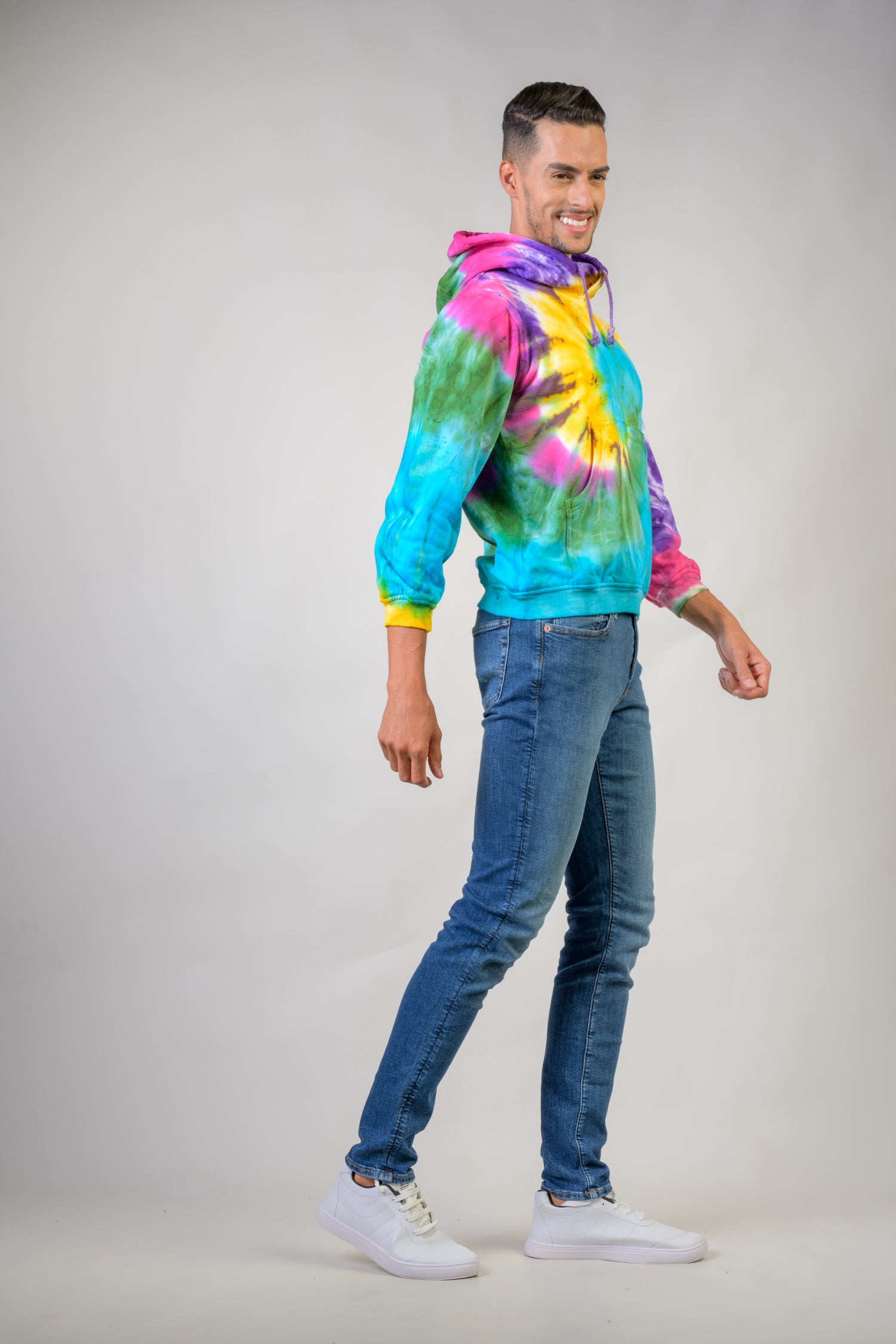 Rhea Hippy Cotton Tie-Dye Hoodie
