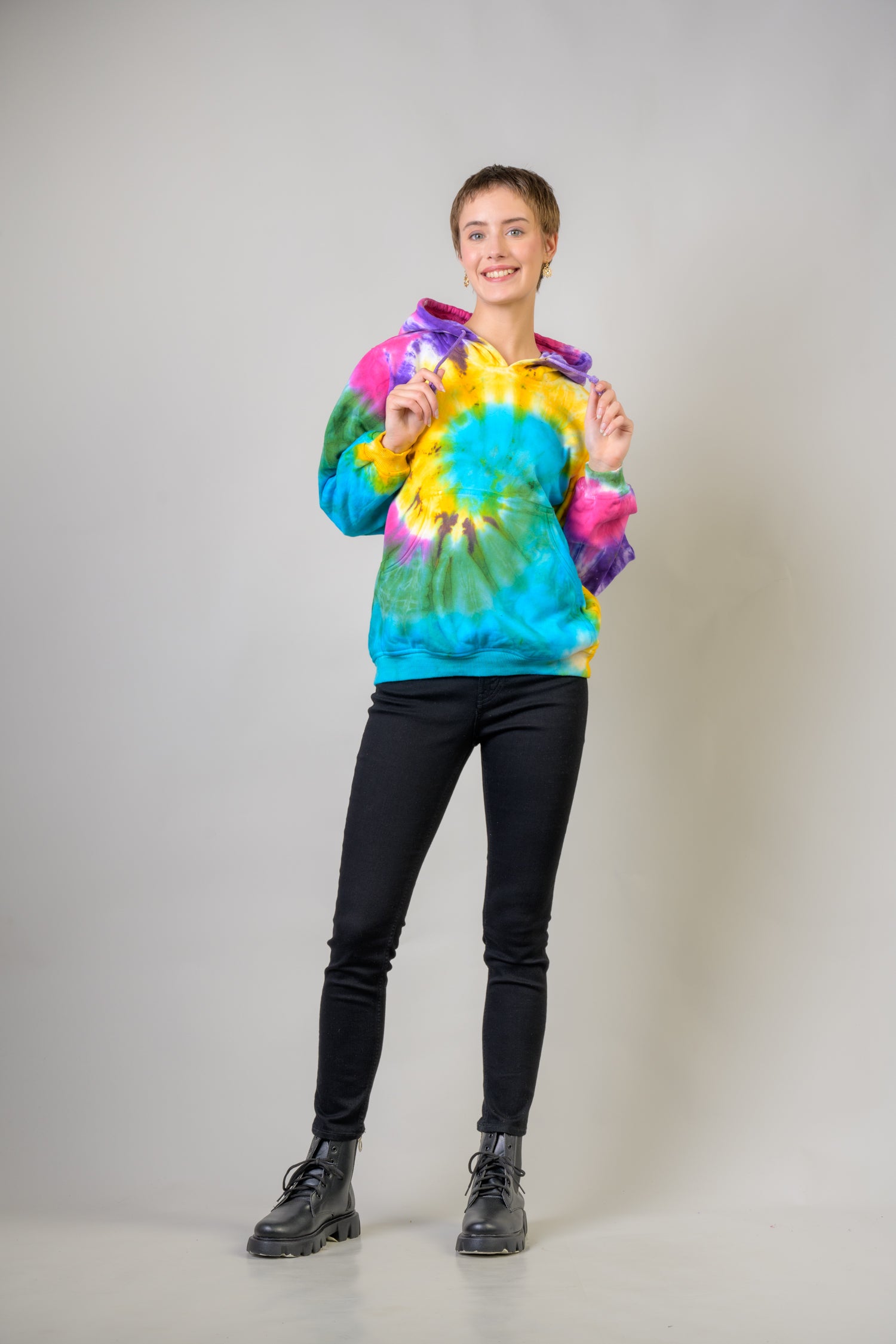 Rhea Hippy Cotton Tie-Dye Hoodie