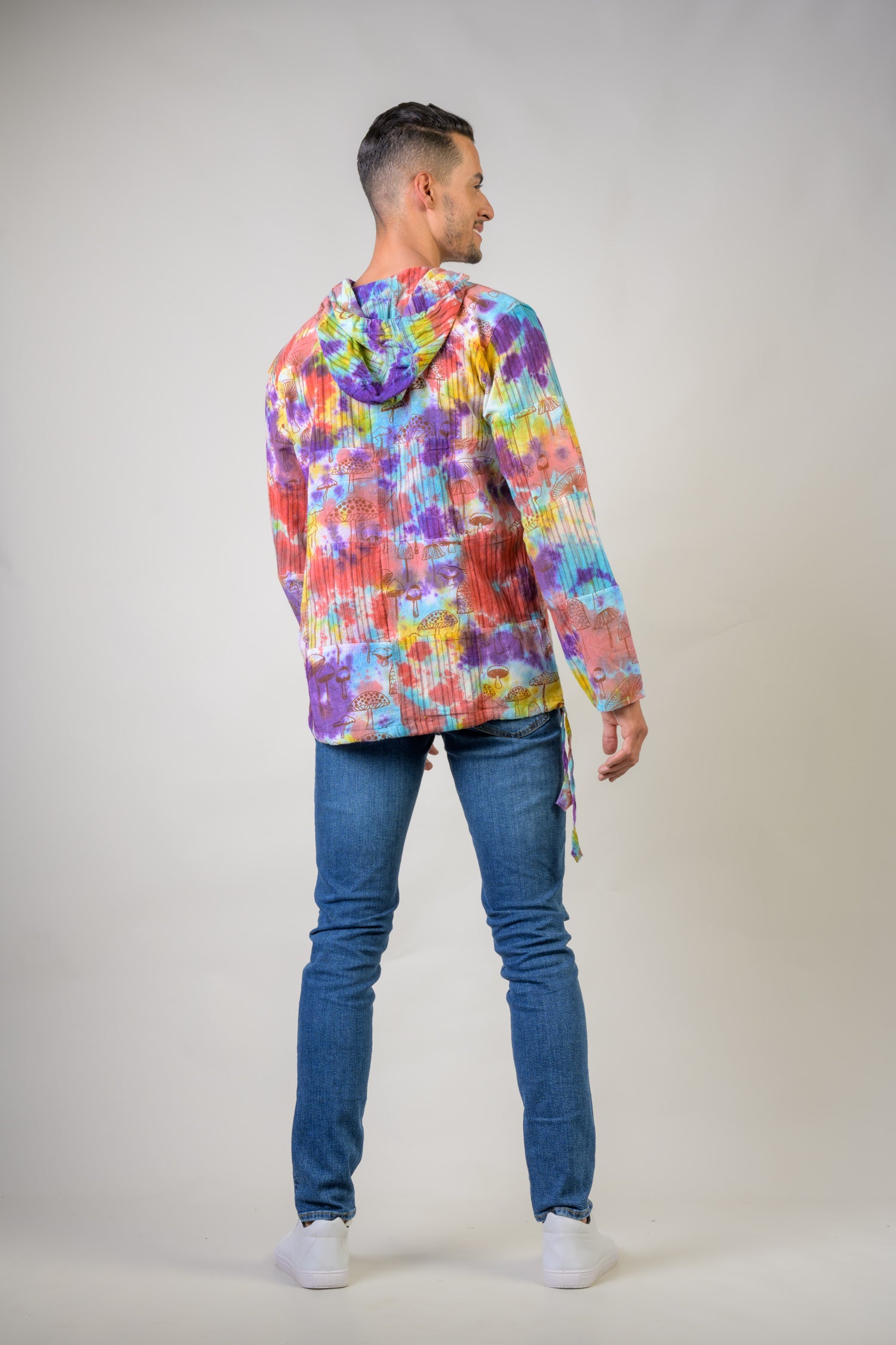 Rhea Tai-Dai Mushroom Patch Hoodie Multicolor / 2XLarge