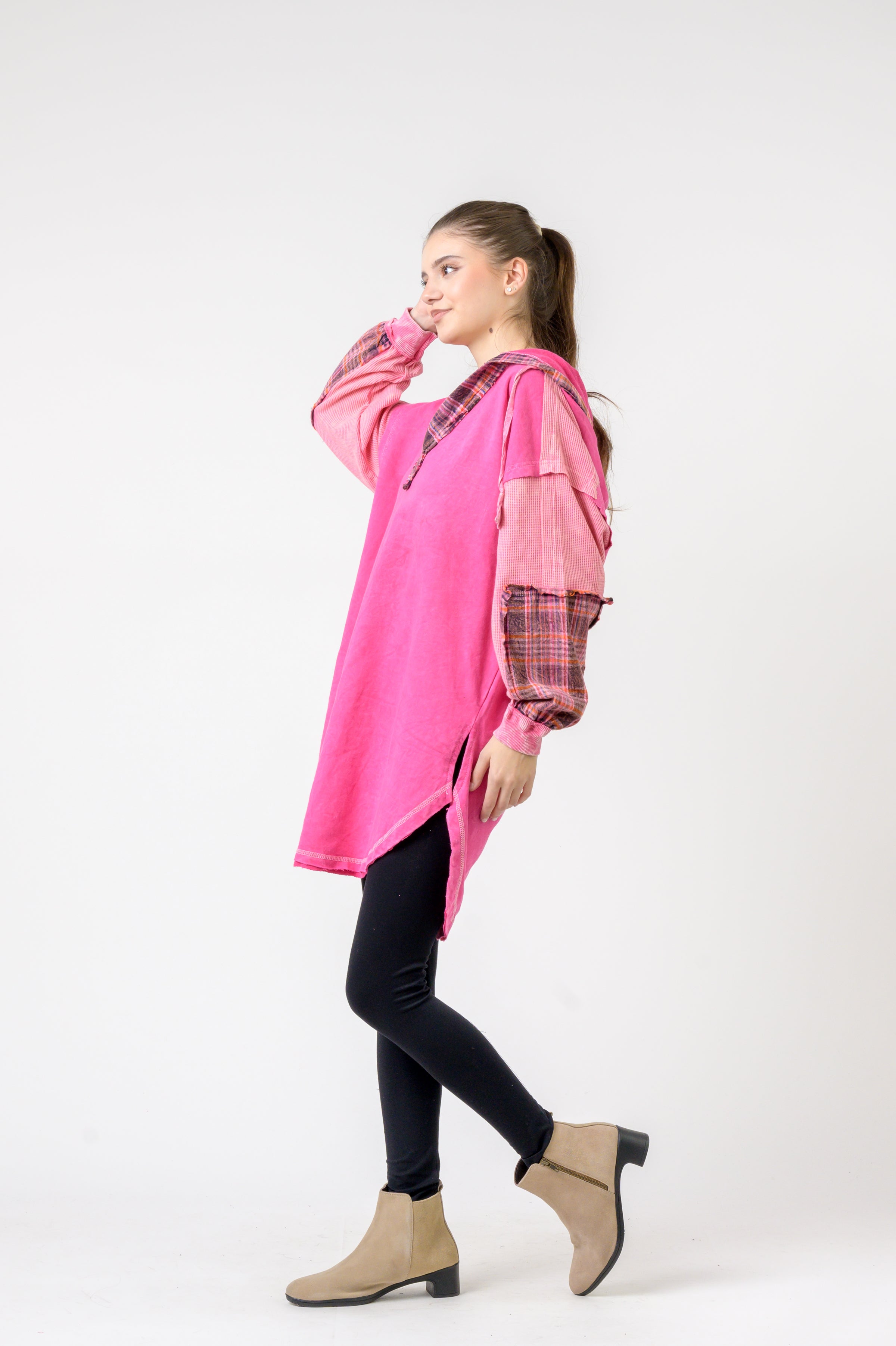 Rhea Edged Cotton Hoodie