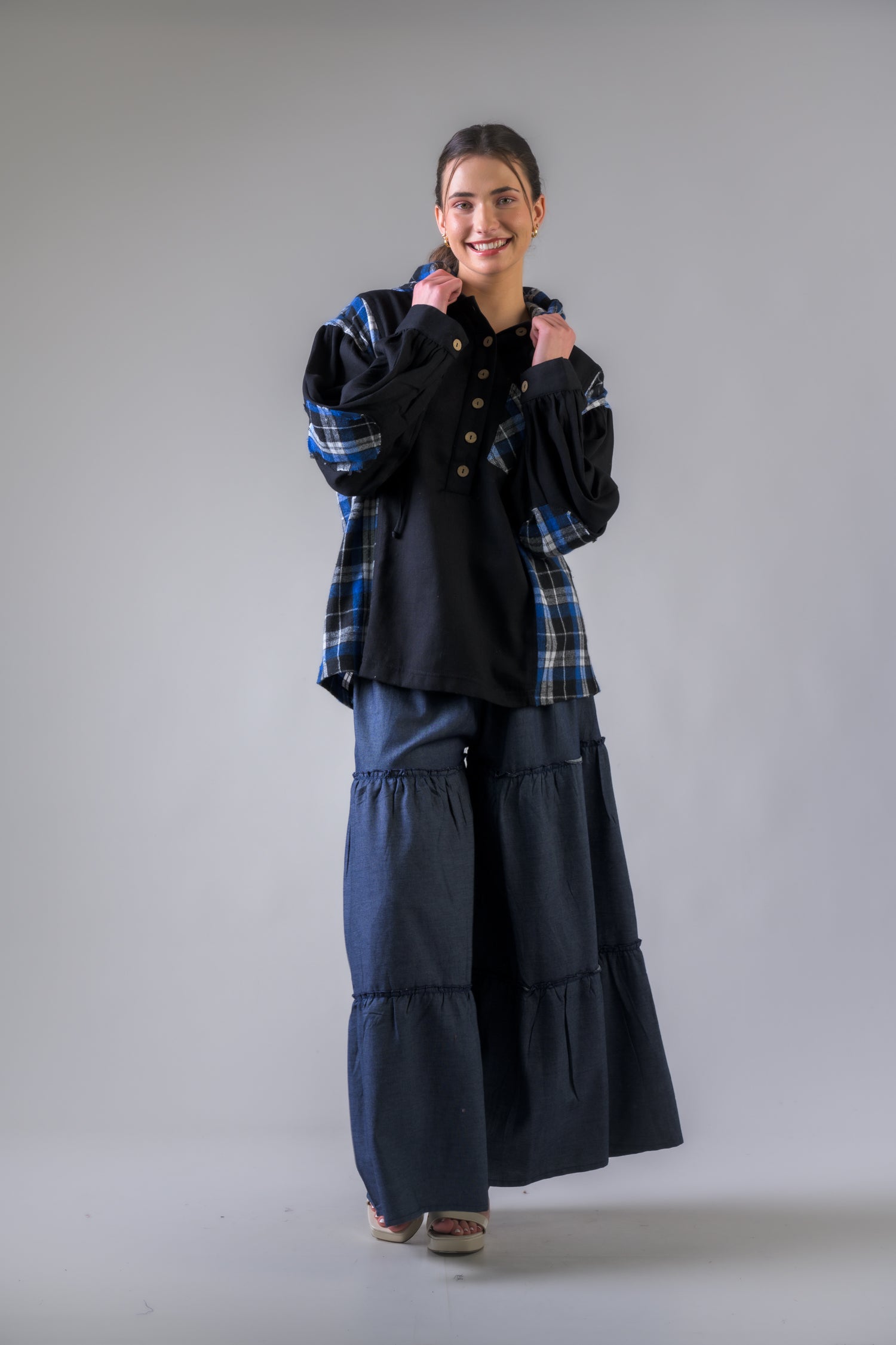 Rhea Burma Hoodie Shirt Grey / S/M