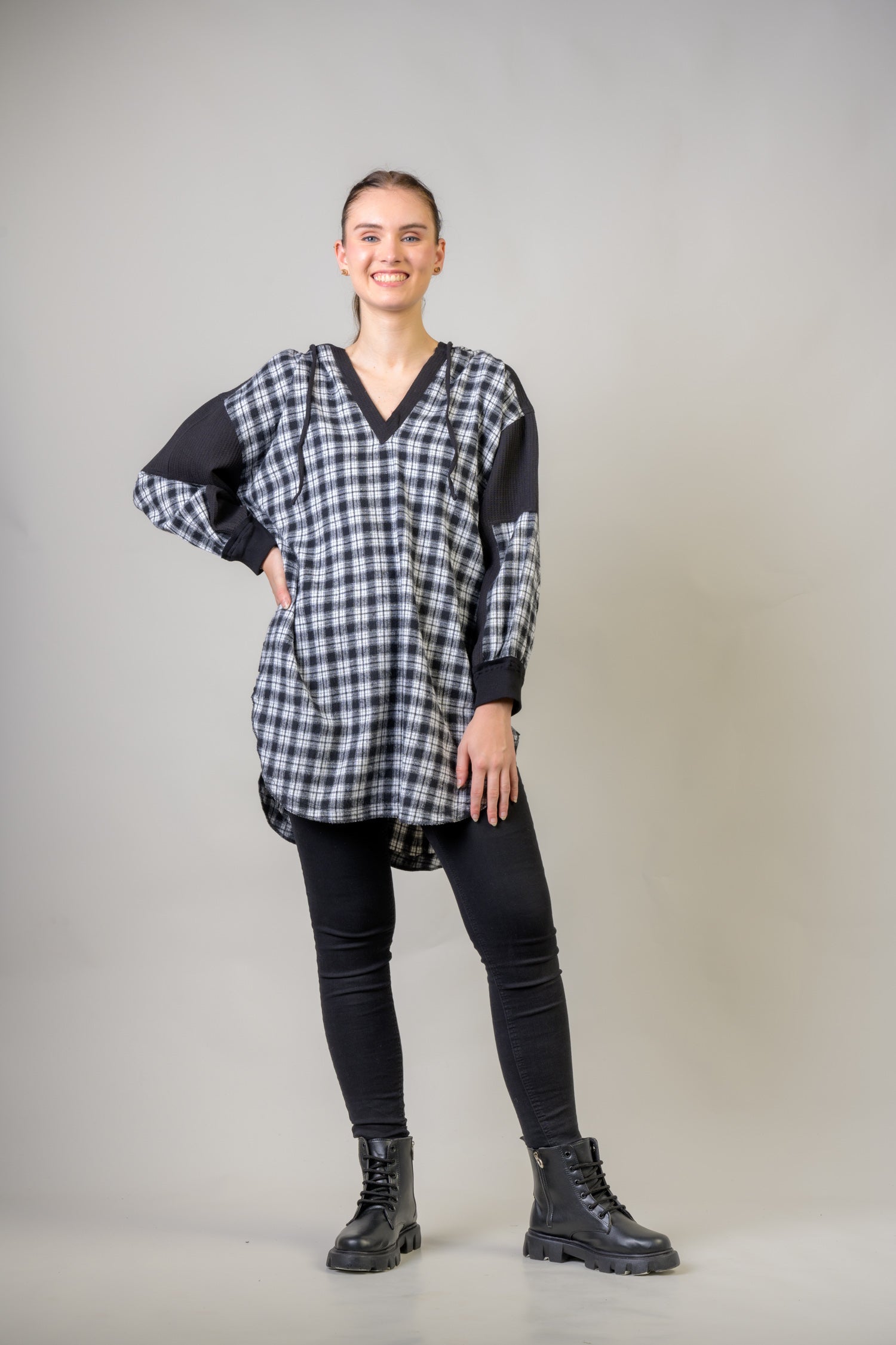 Rhea Cannon Hoodie Shirt Black / S/M