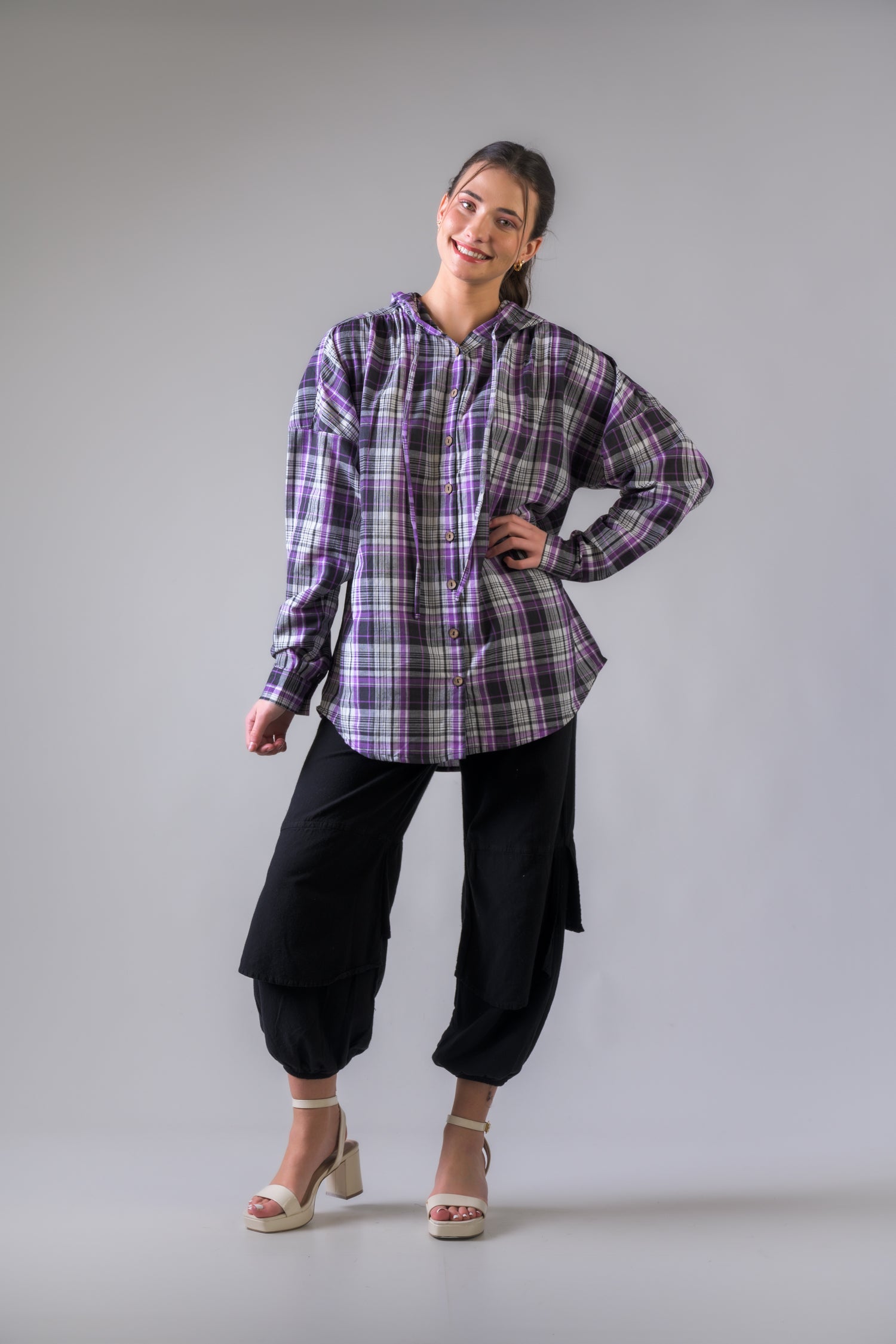 Rhea Chicos Hoodie Shirt Purple / S/M