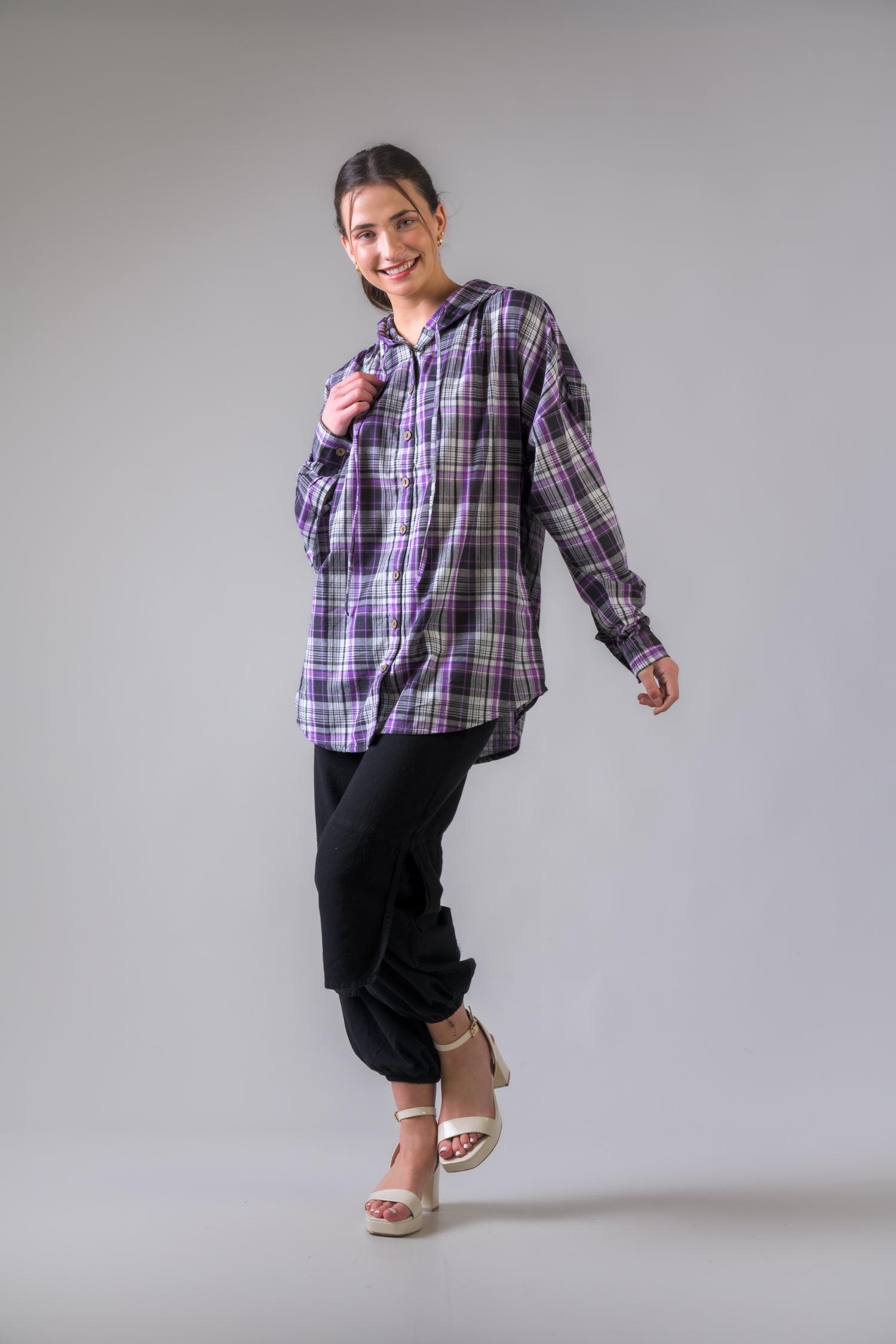 Rhea Chicos Hoodie Shirt Purple / S/M