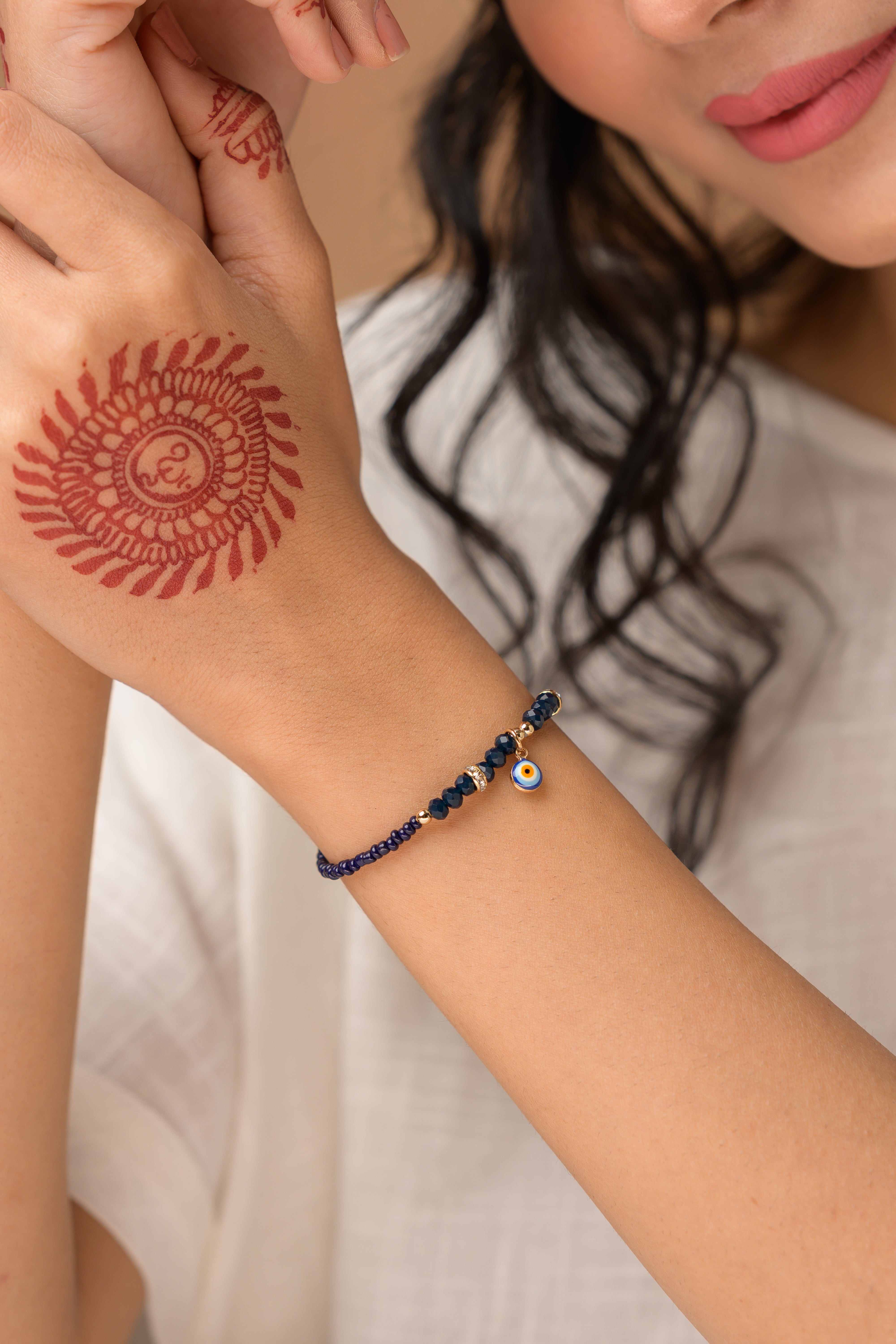 Beaded Evil Eye Bracelet