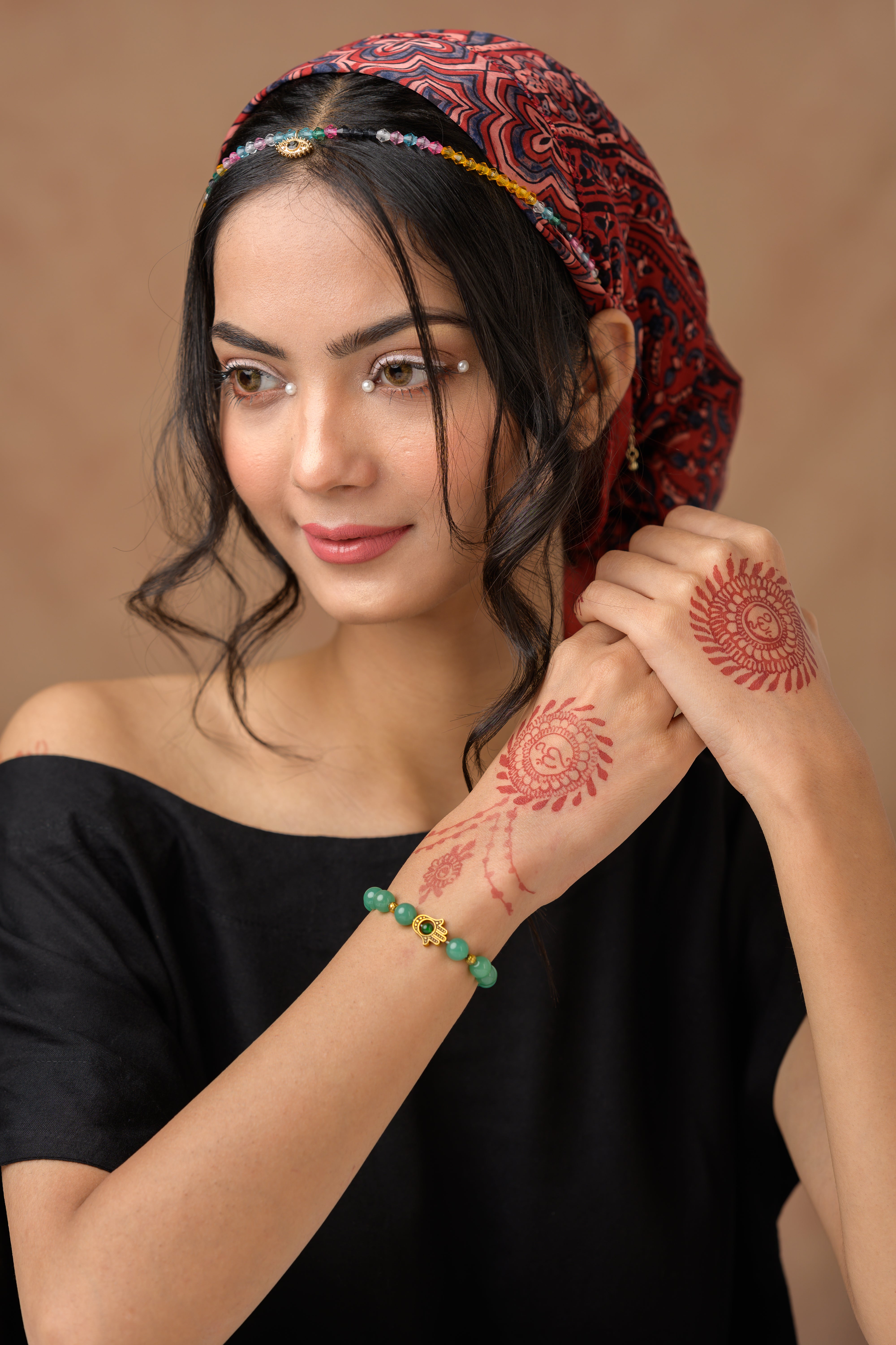 Hamsa Beaded Bracelet - 8mm