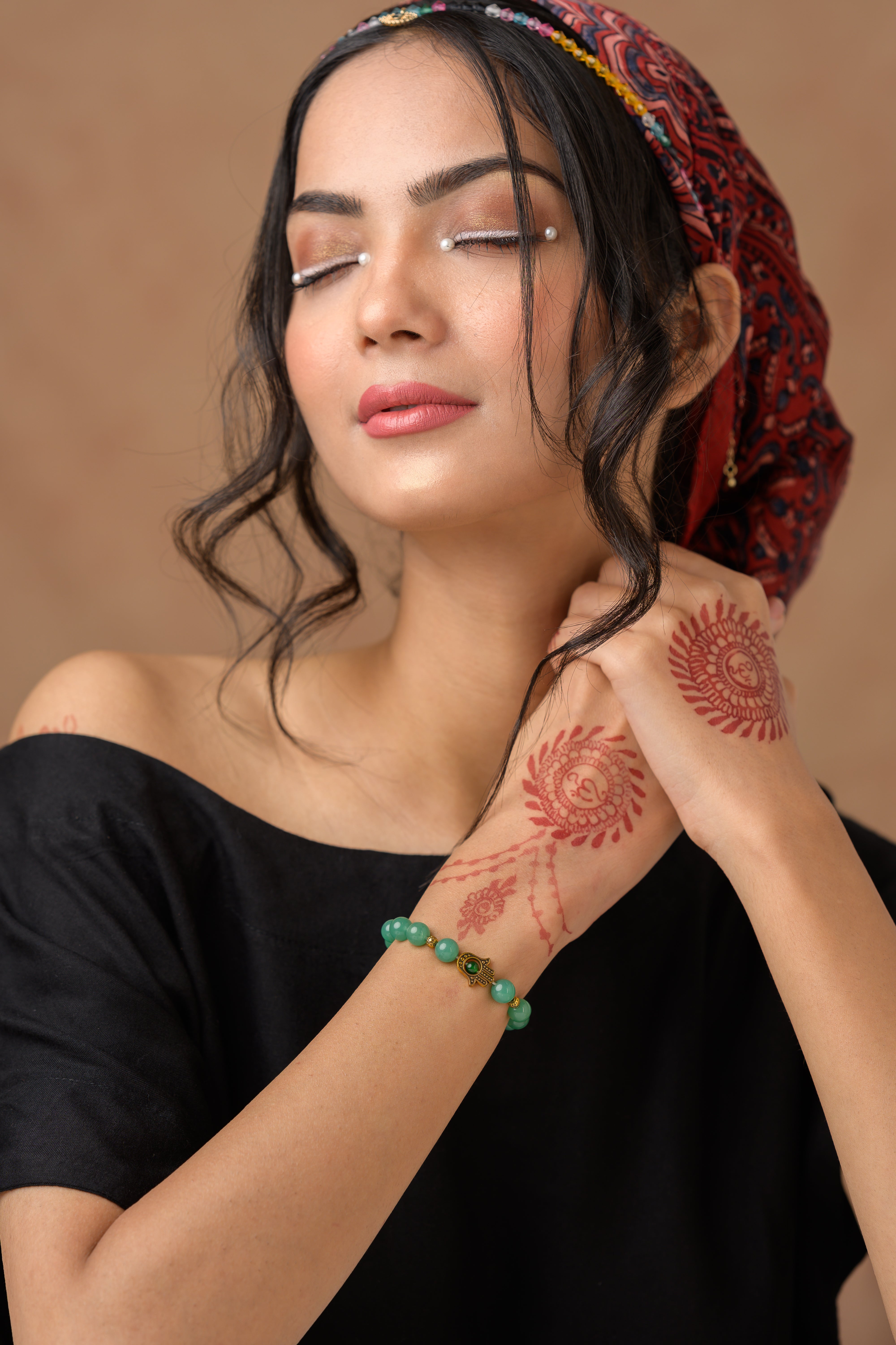 Hamsa Beaded Bracelet - 8mm