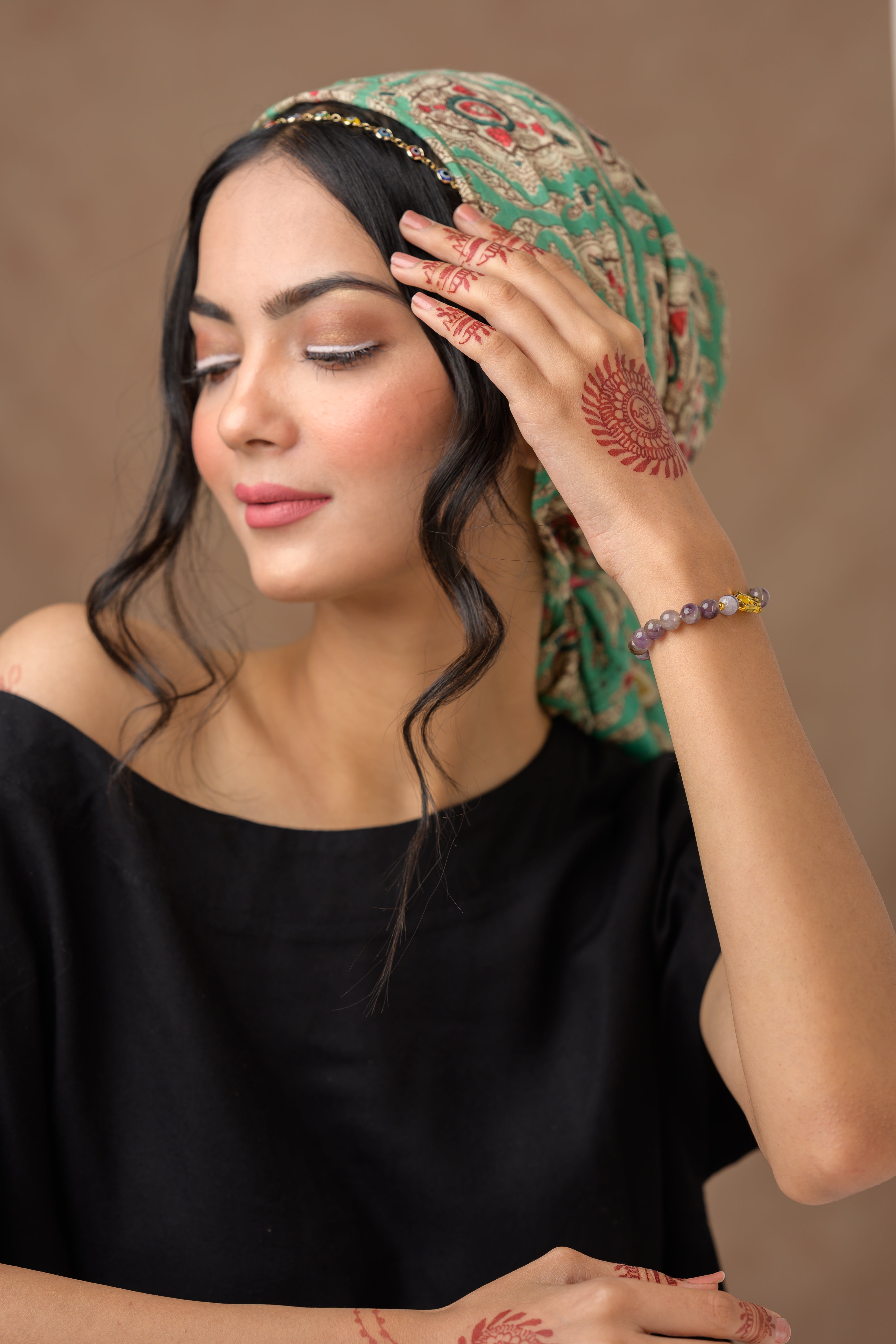 Hamsa Beaded Bracelet - 8mm