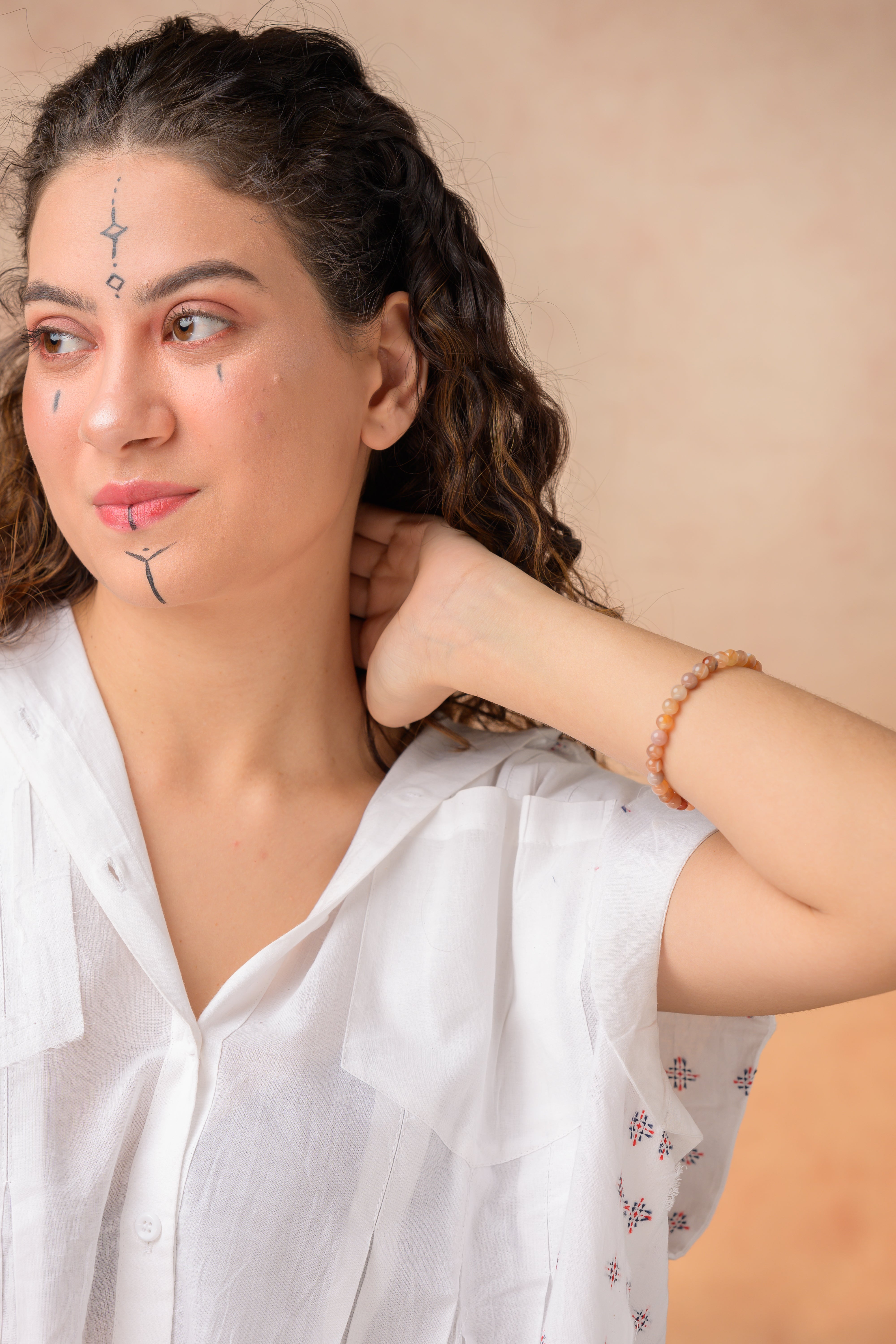 Botswana Agate Bead Bracelet