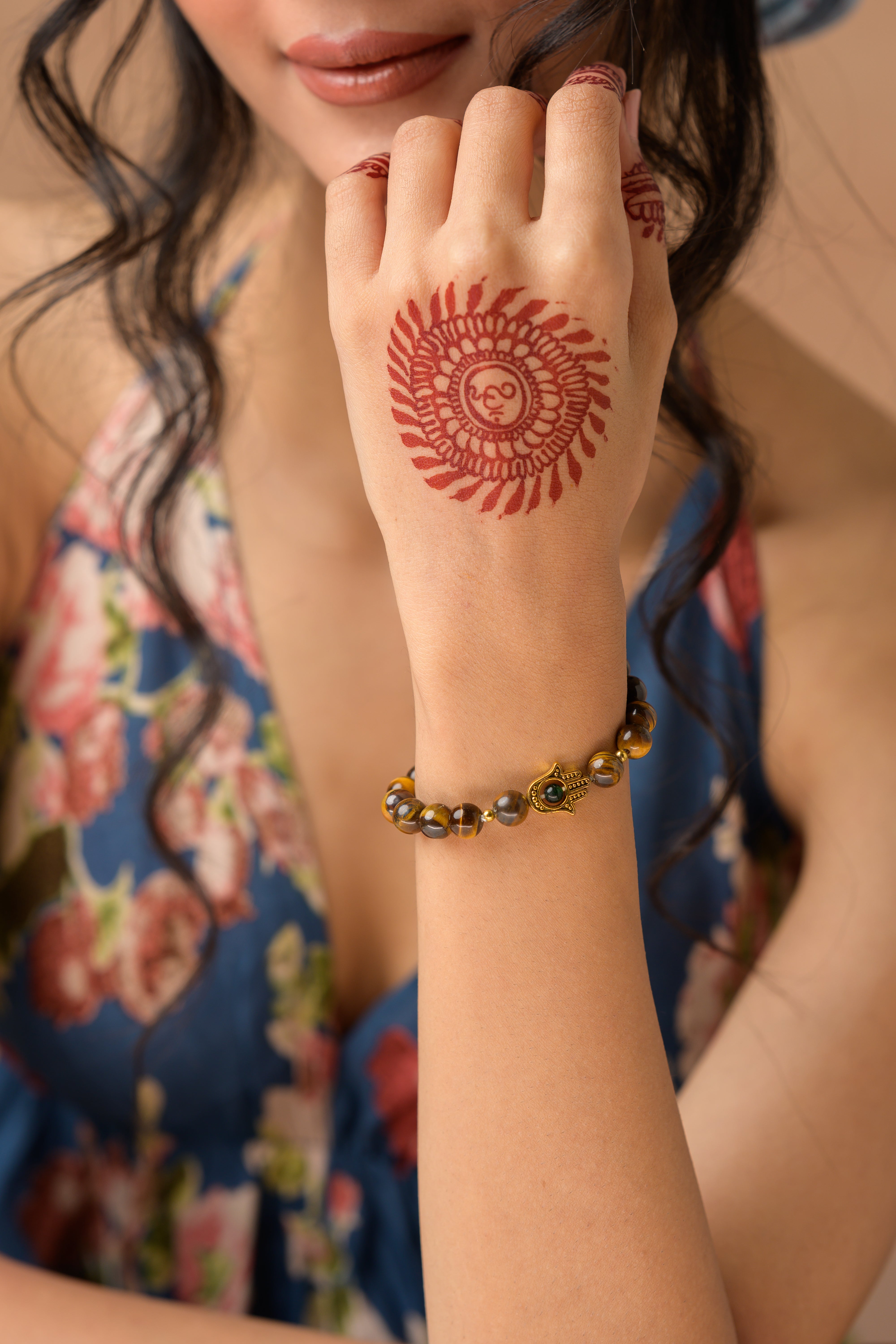 Hamsa Beaded Bracelet - 8mm