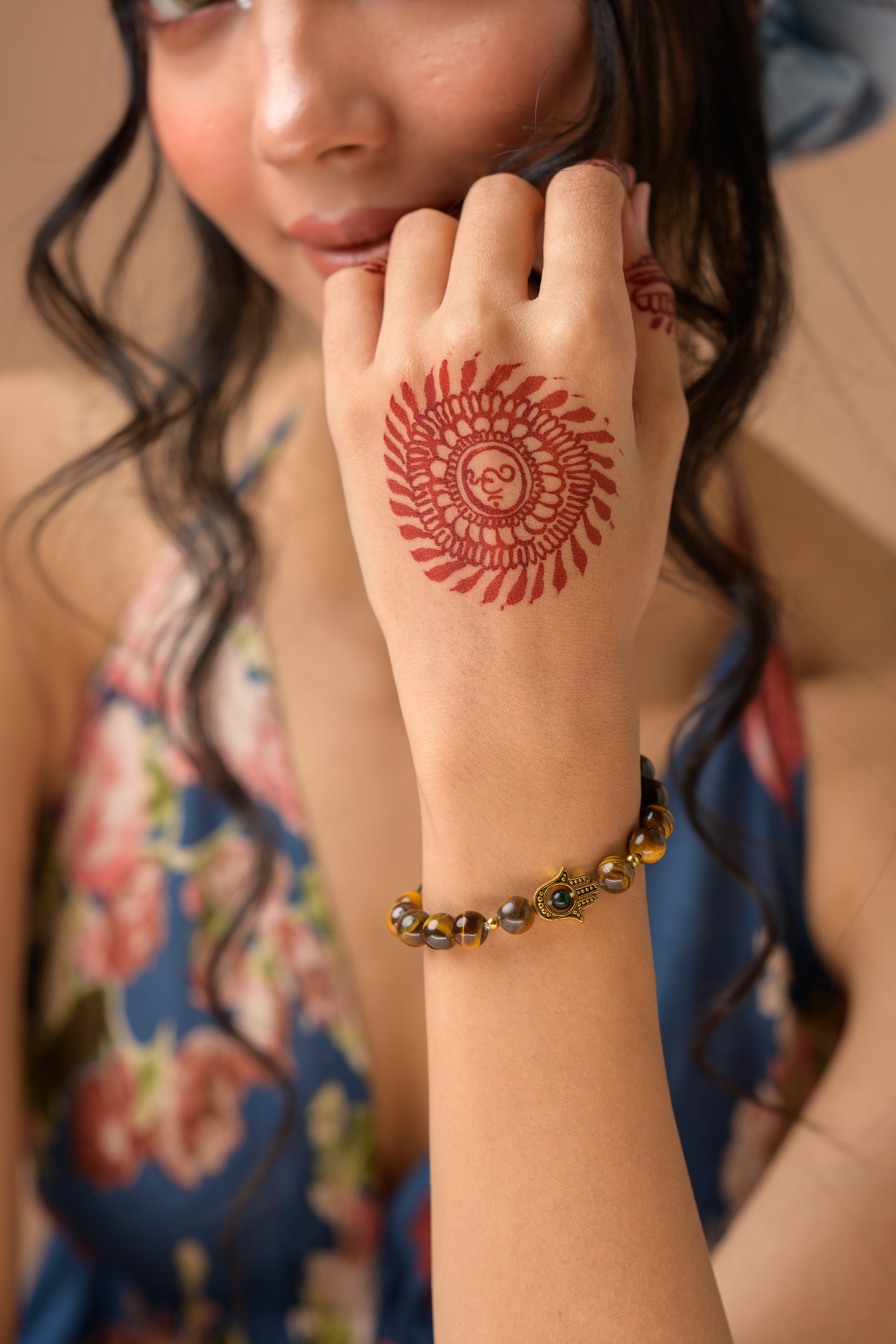 Hamsa Beaded Bracelet - 8mm