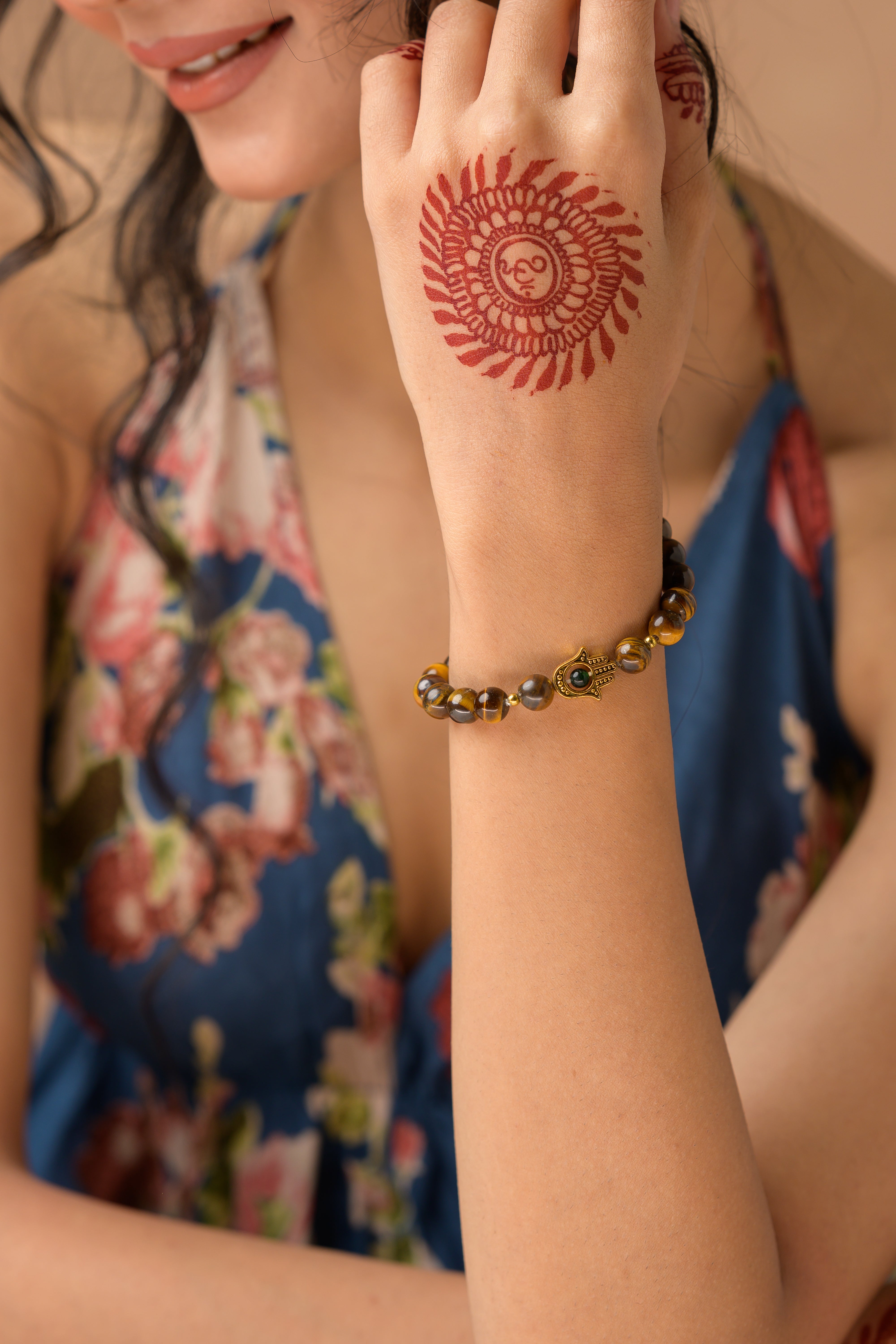 Hamsa Beaded Bracelet - 8mm