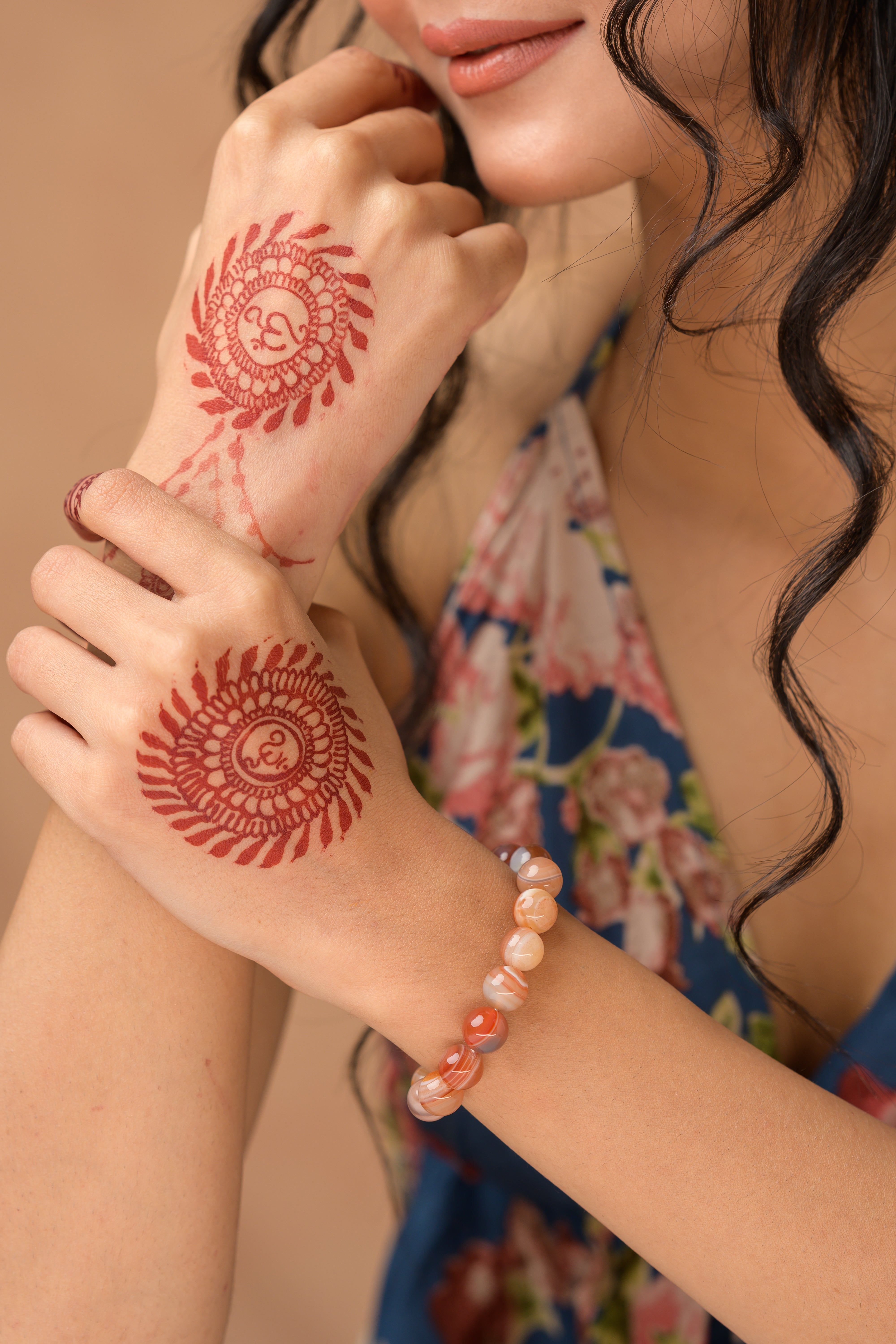 Botswana Agate Bead Bracelet