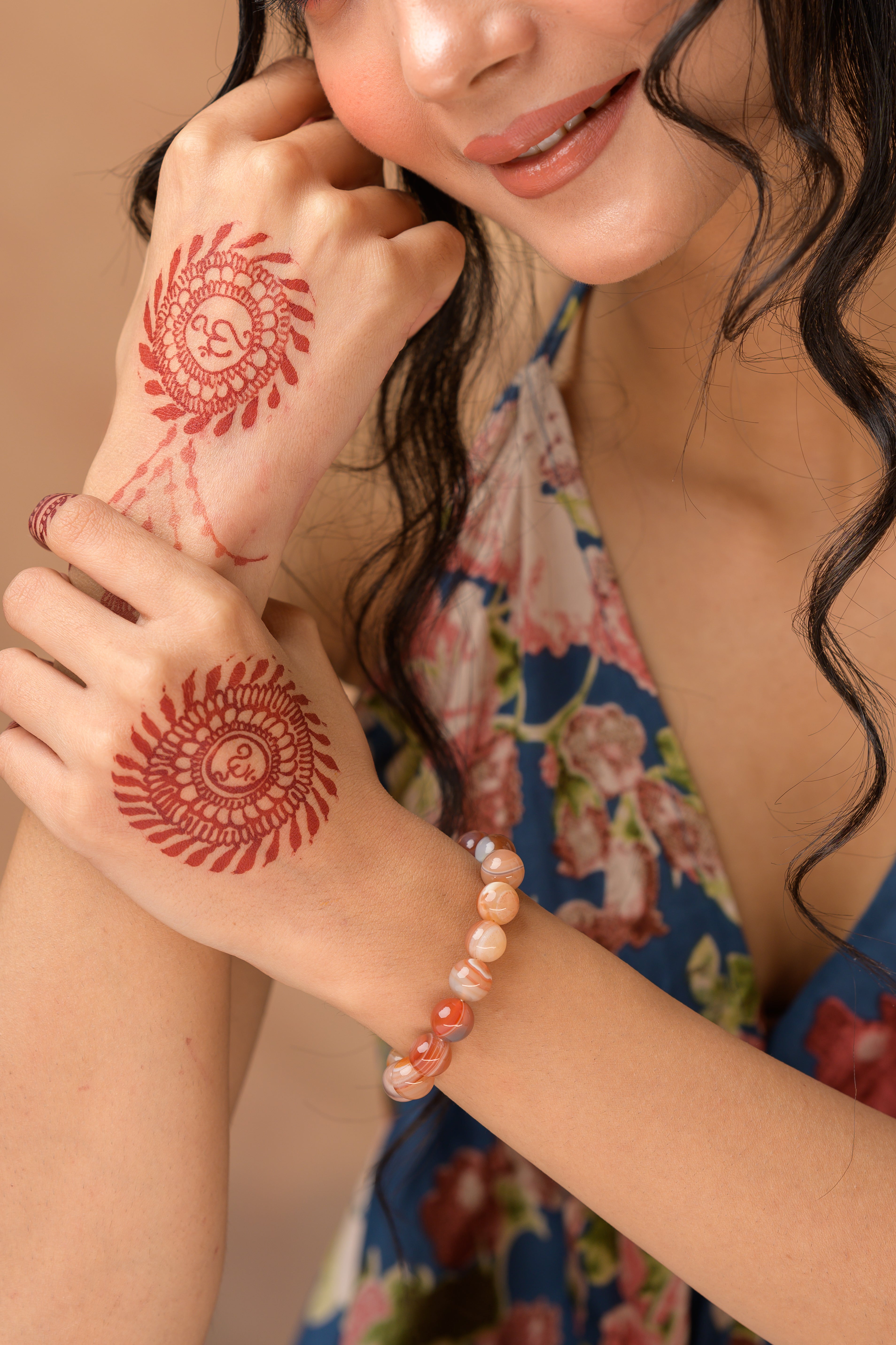 Botswana Agate Bead Bracelet