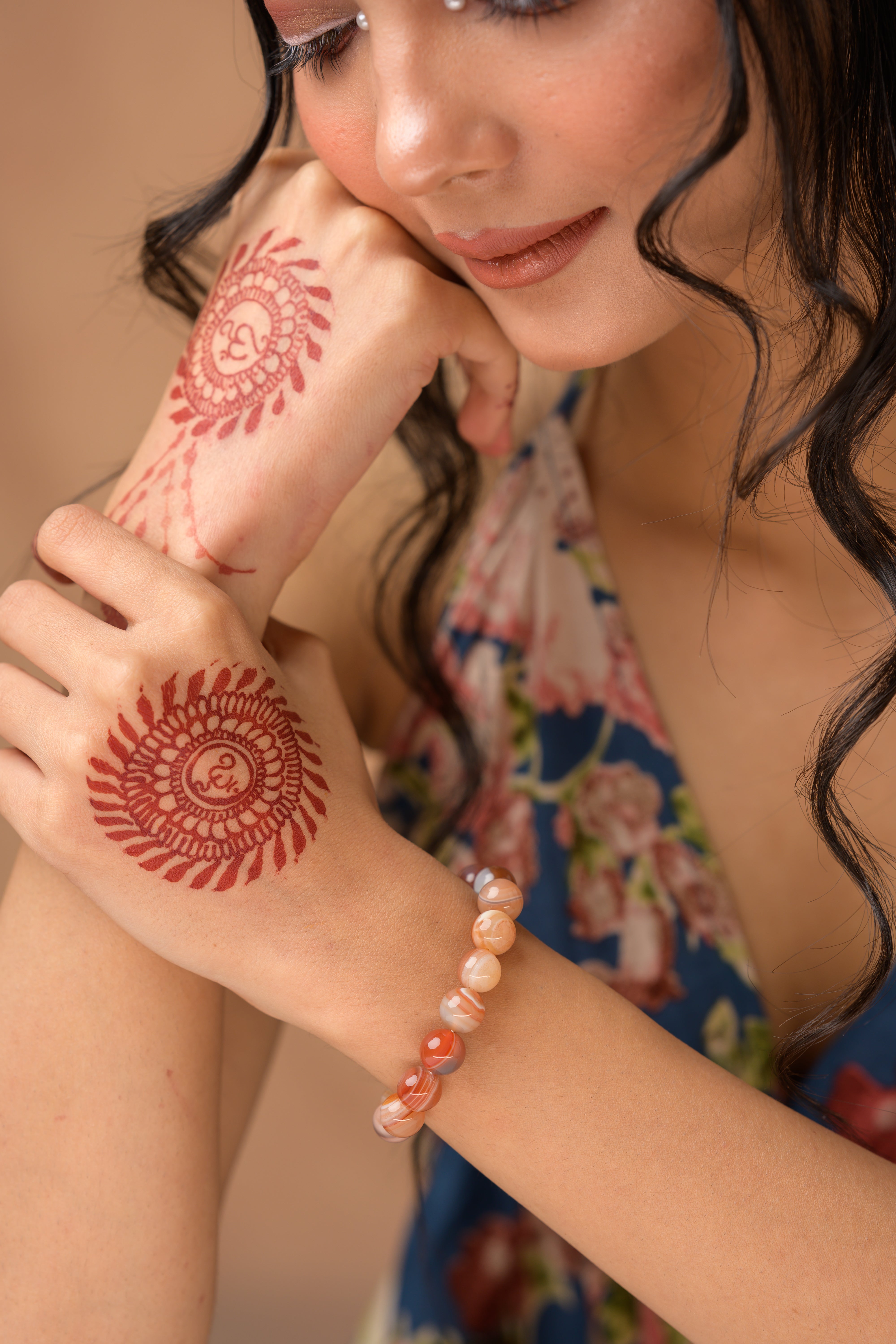 Botswana Agate Bead Bracelet