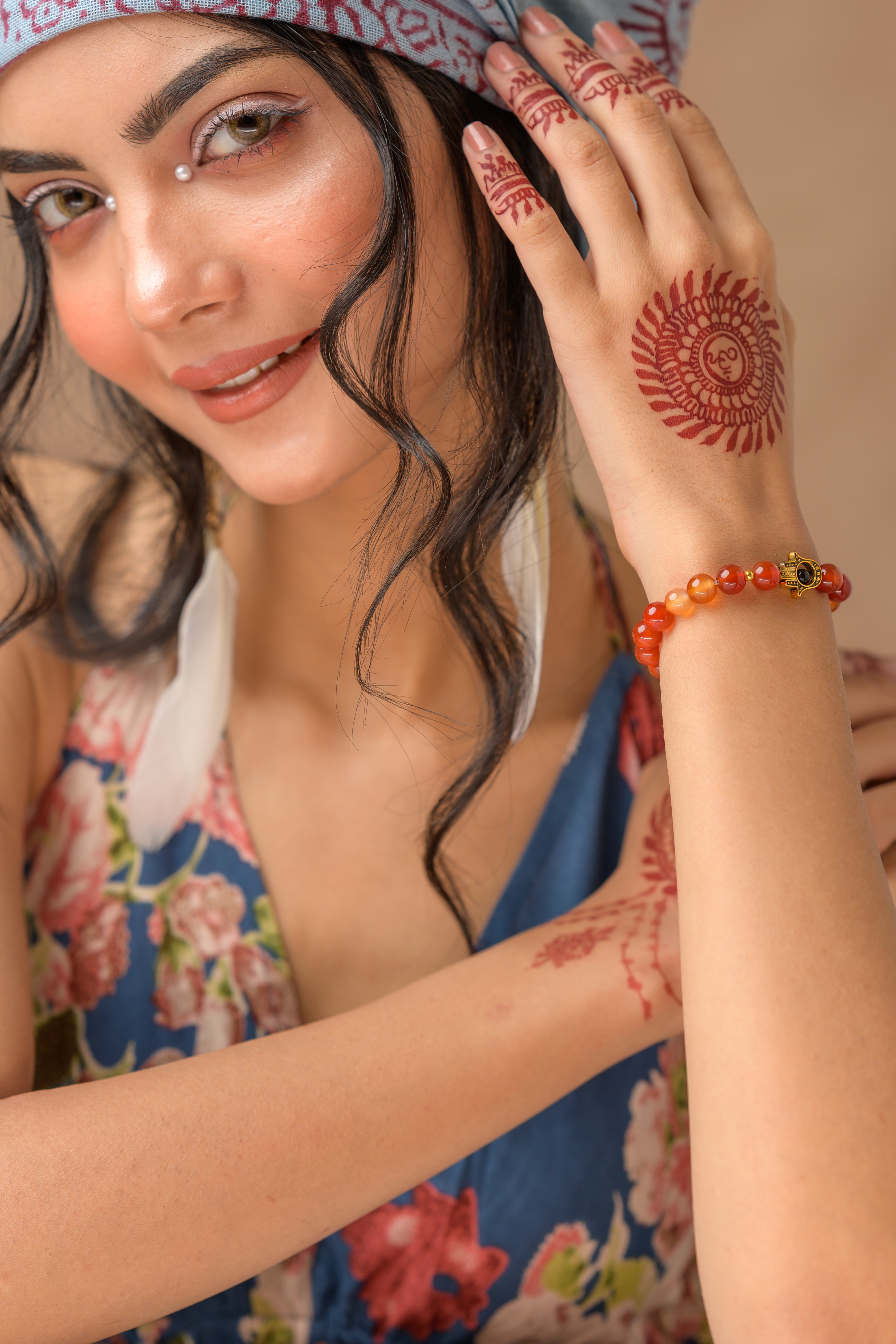 Hamsa Beaded Bracelet - 8mm